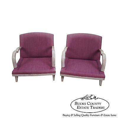 Unusual Pair of Hollywood Regency Oversized Lounge Chair Frames