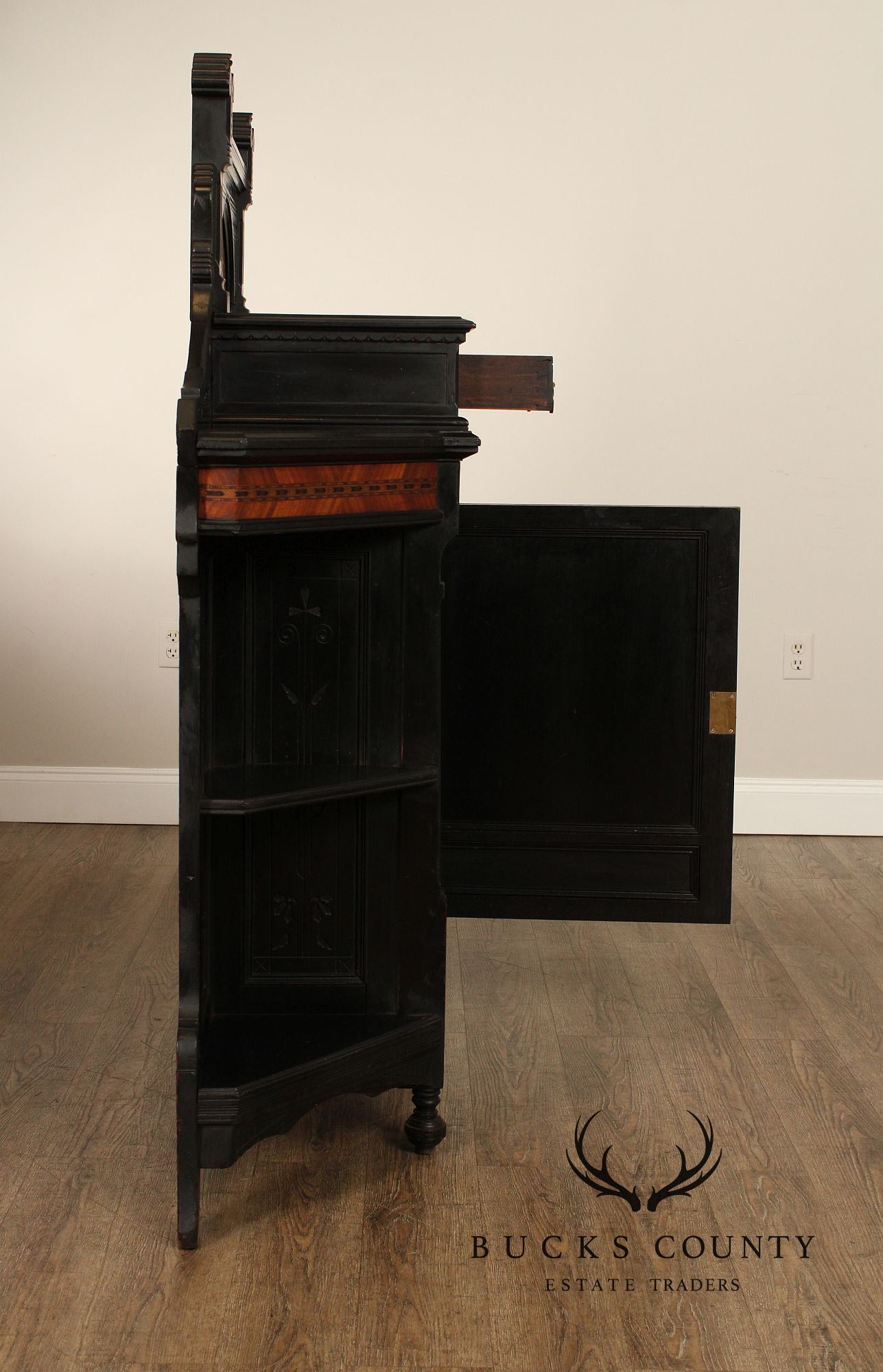 Antique American Aesthetic Movement Ebonized Cabinet