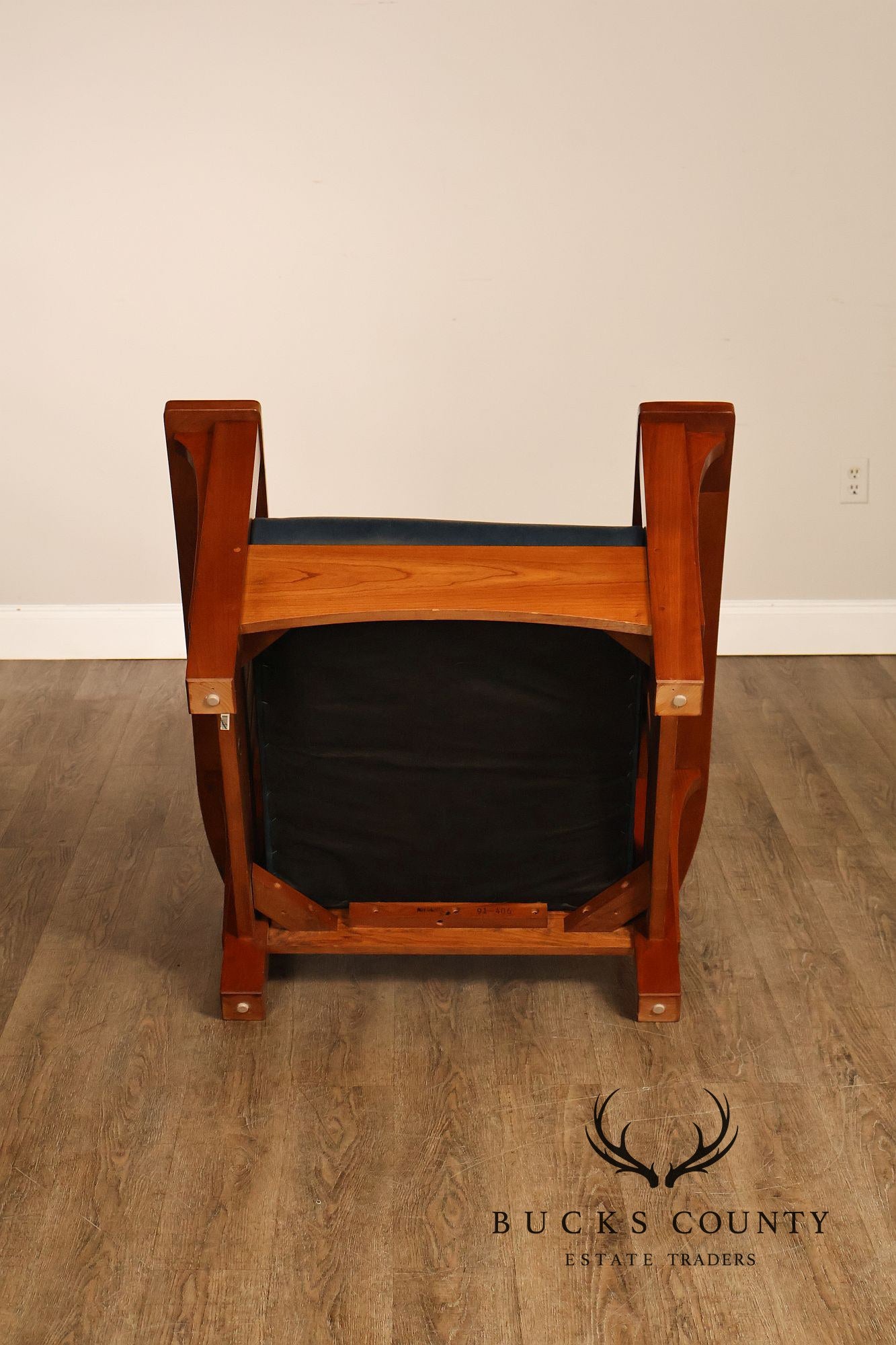 Stickley Mission Collection Cherry Bow Arm Morris Chair and Ottoman