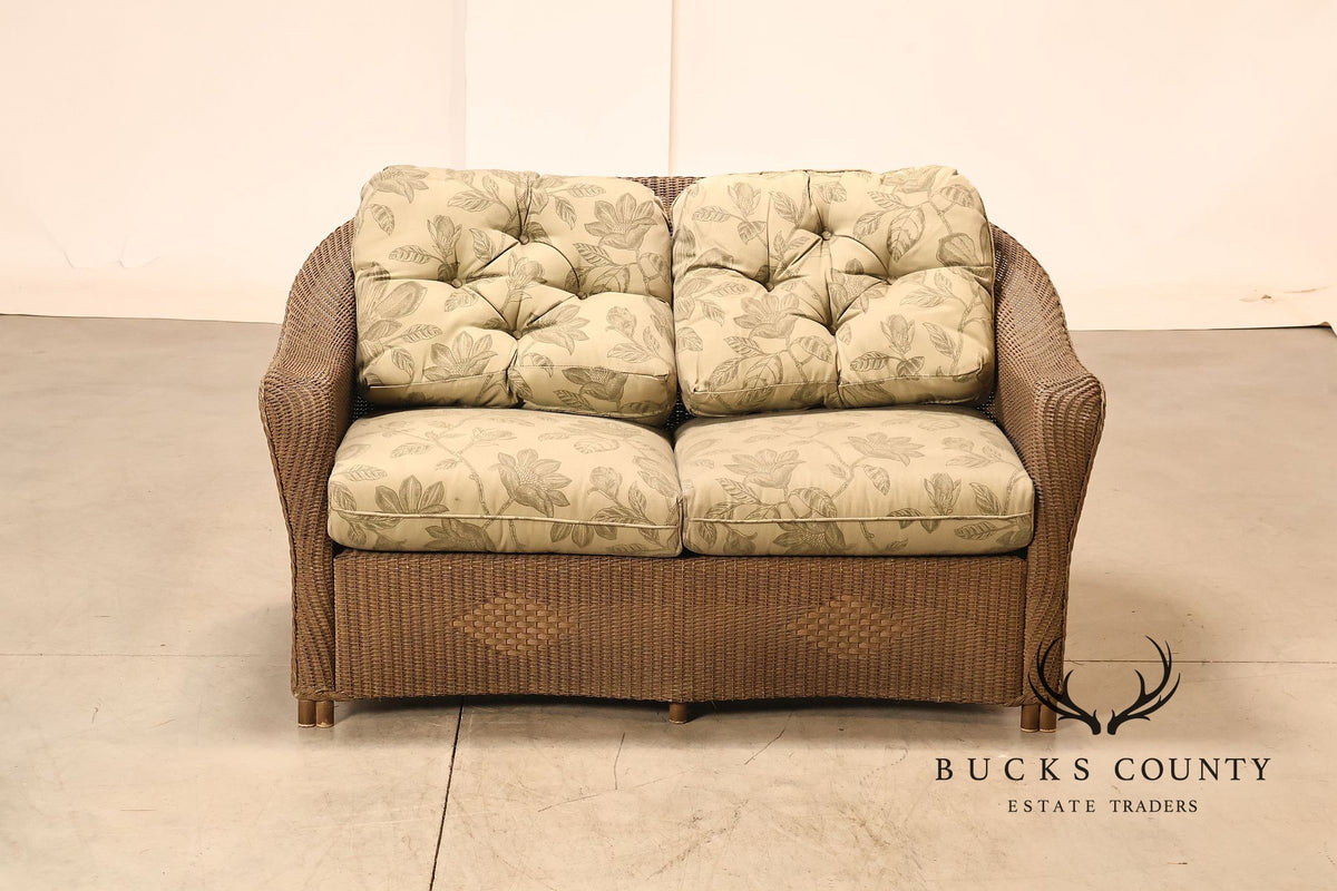 Lloyd Flanders Reflections All-Weather Lloyd Loom Wicker Loveseat