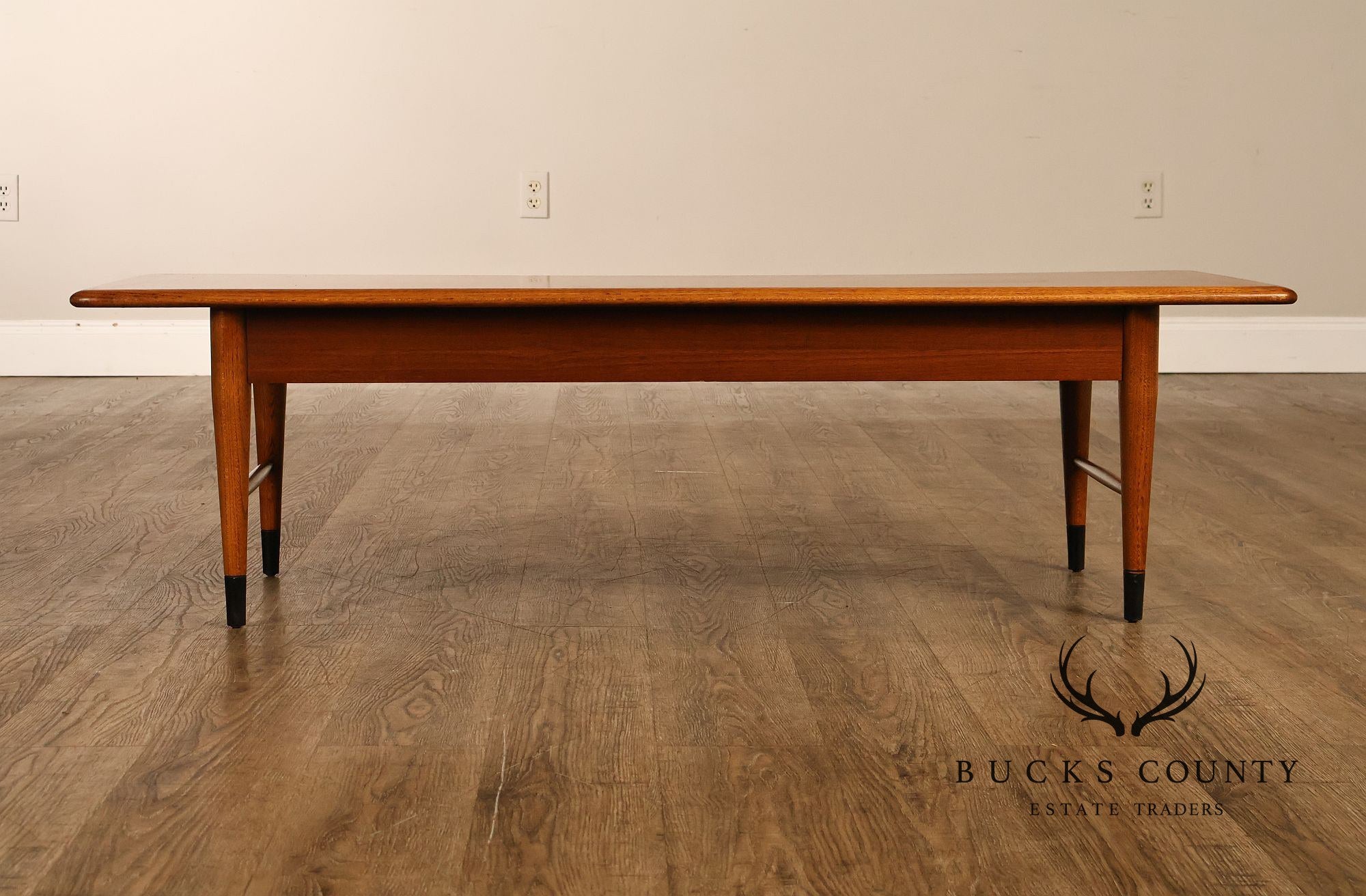 Lane Acclaim Mid Century Modern Walnut Single Drawer Rectangular Coffee Table