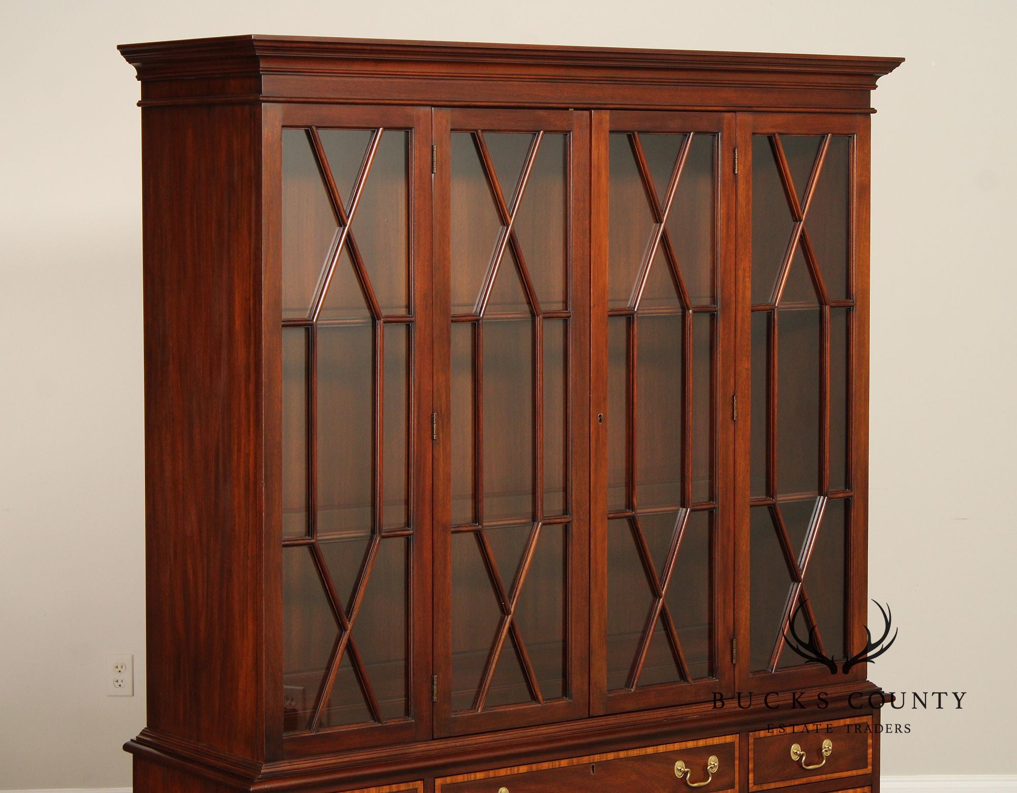 Henkel Harris Georgian Style Mahogany China Cabinet