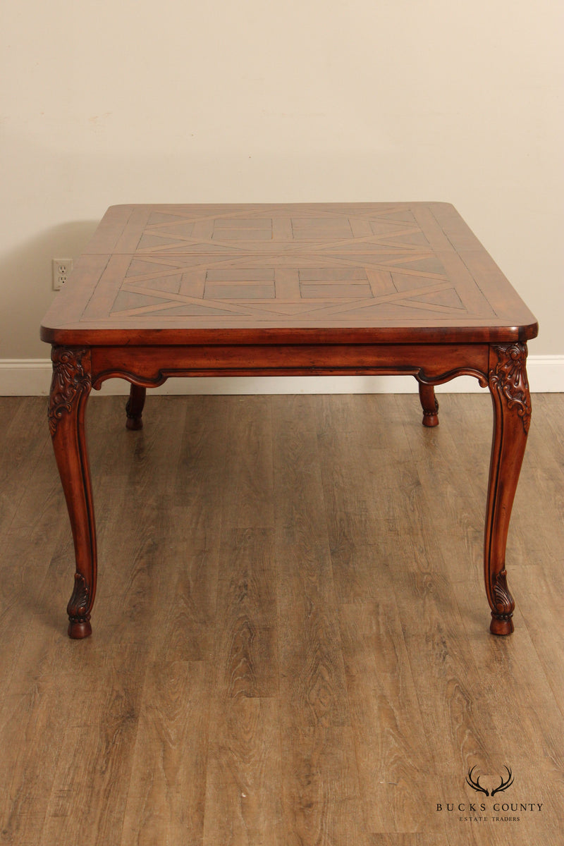 Henredon IFrench Louis XV Style Parquet Top Expandable Dining Table