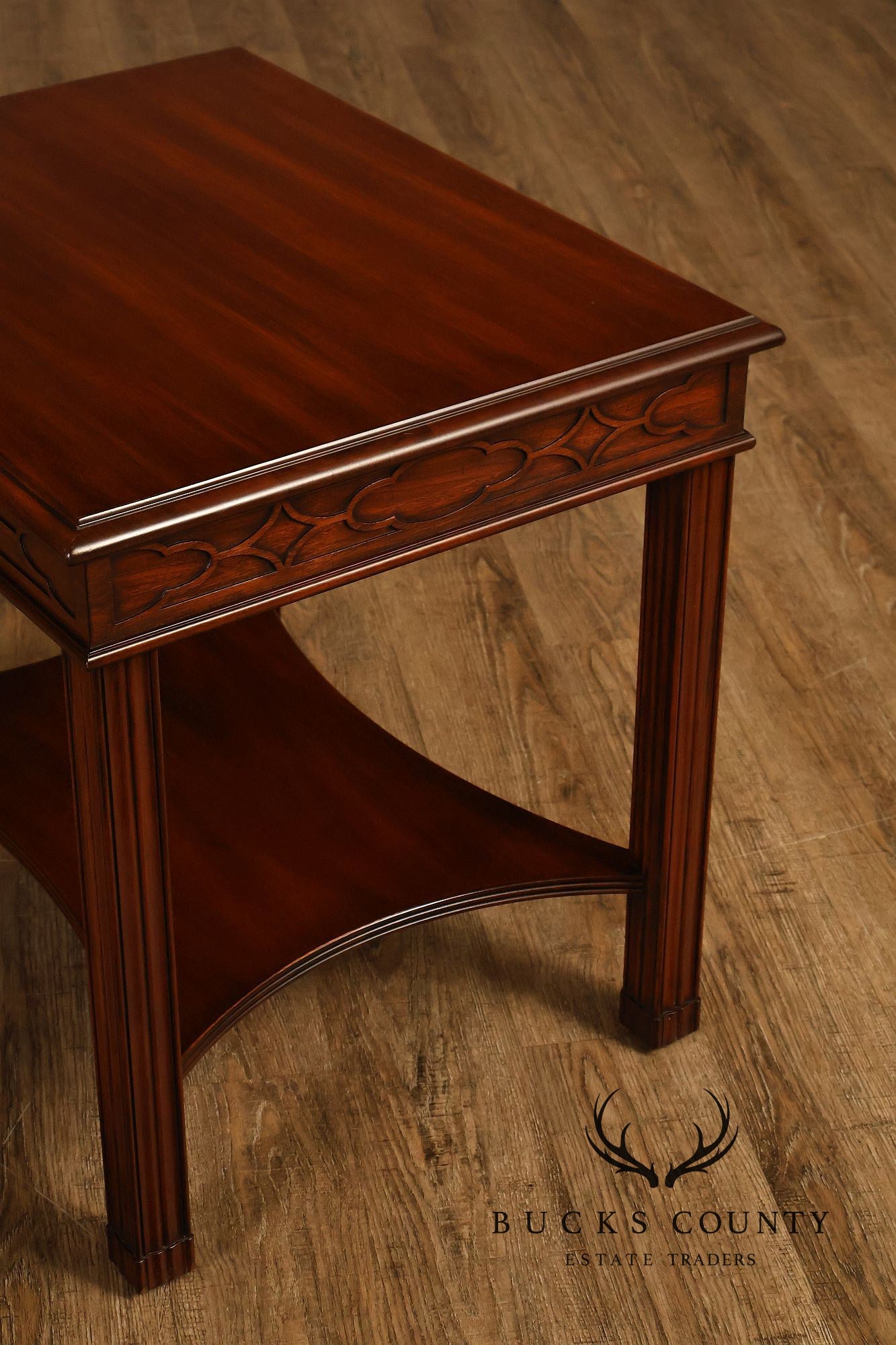 Henkel Harris Georgian Style Pair of Mahogany Side Tables