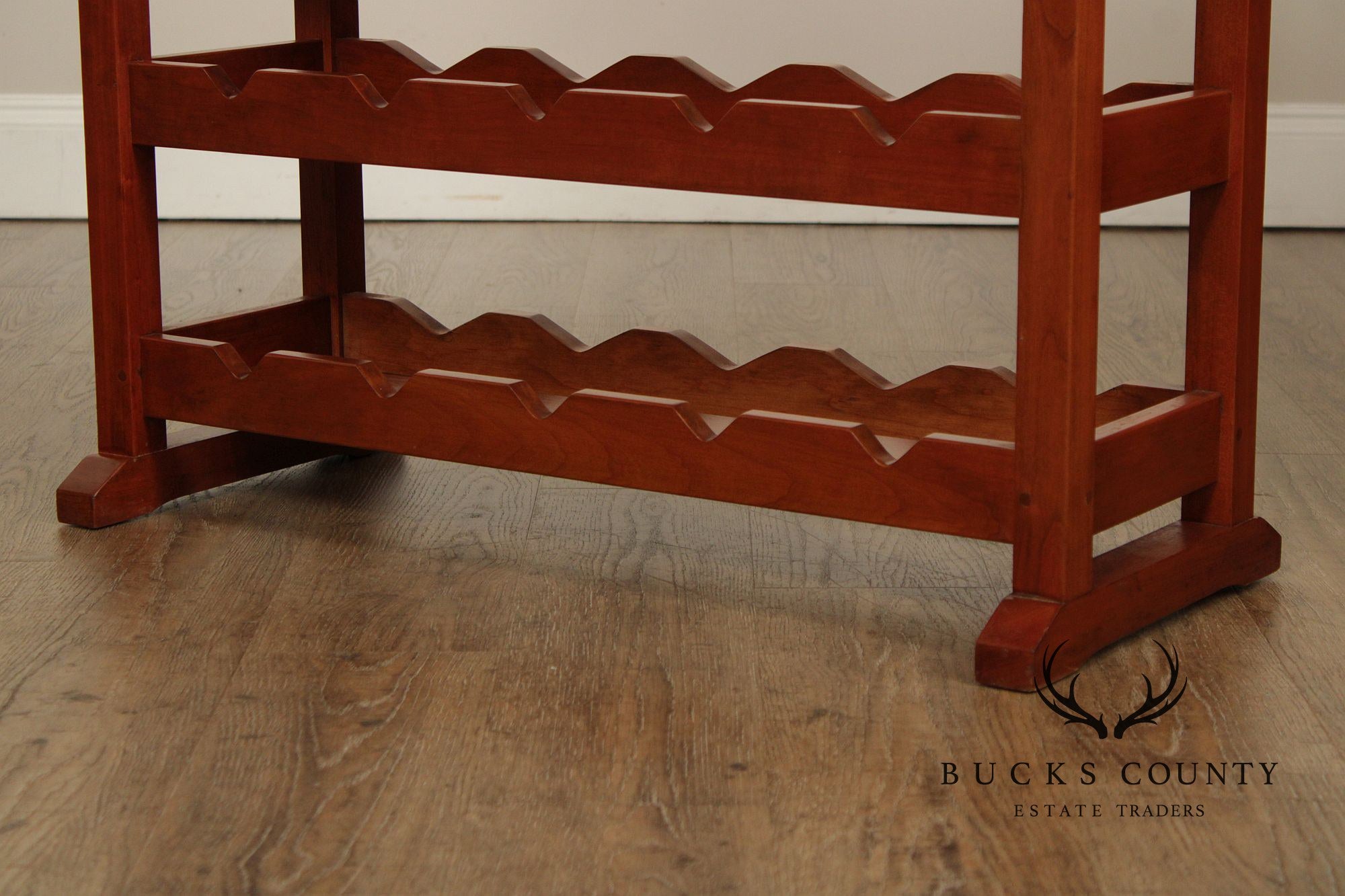 Stickley Mission Collection Cherry Wine Rack With Removable Serving Tray