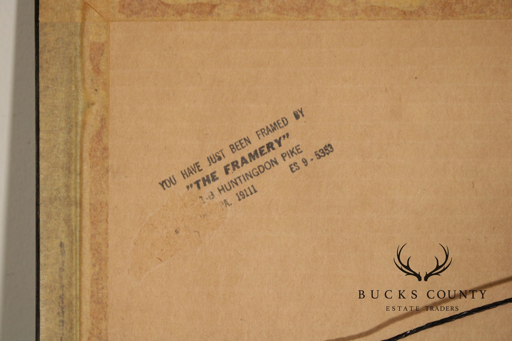 W. Cortland Butterfield Framed Drawing, Children in a Wood