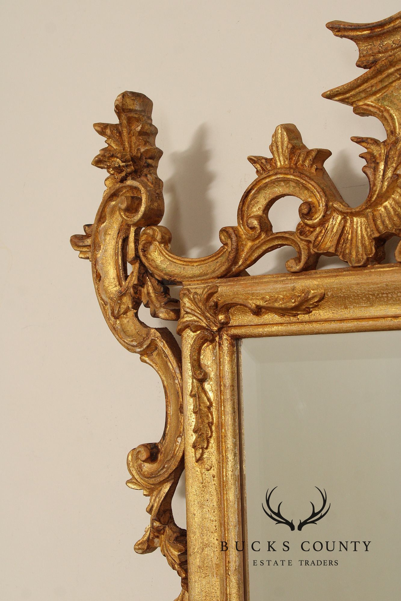 Louis J. Solomon French Louis XV Style Giltwood Mirror