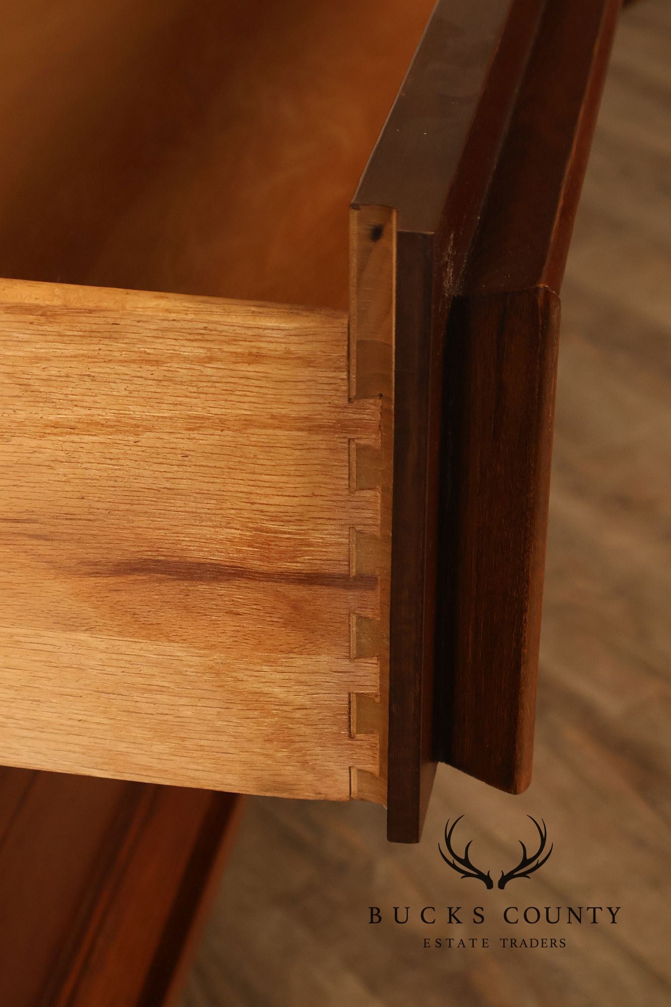 Basic Witz Mid Century Modern Walnut Triple Dresser
