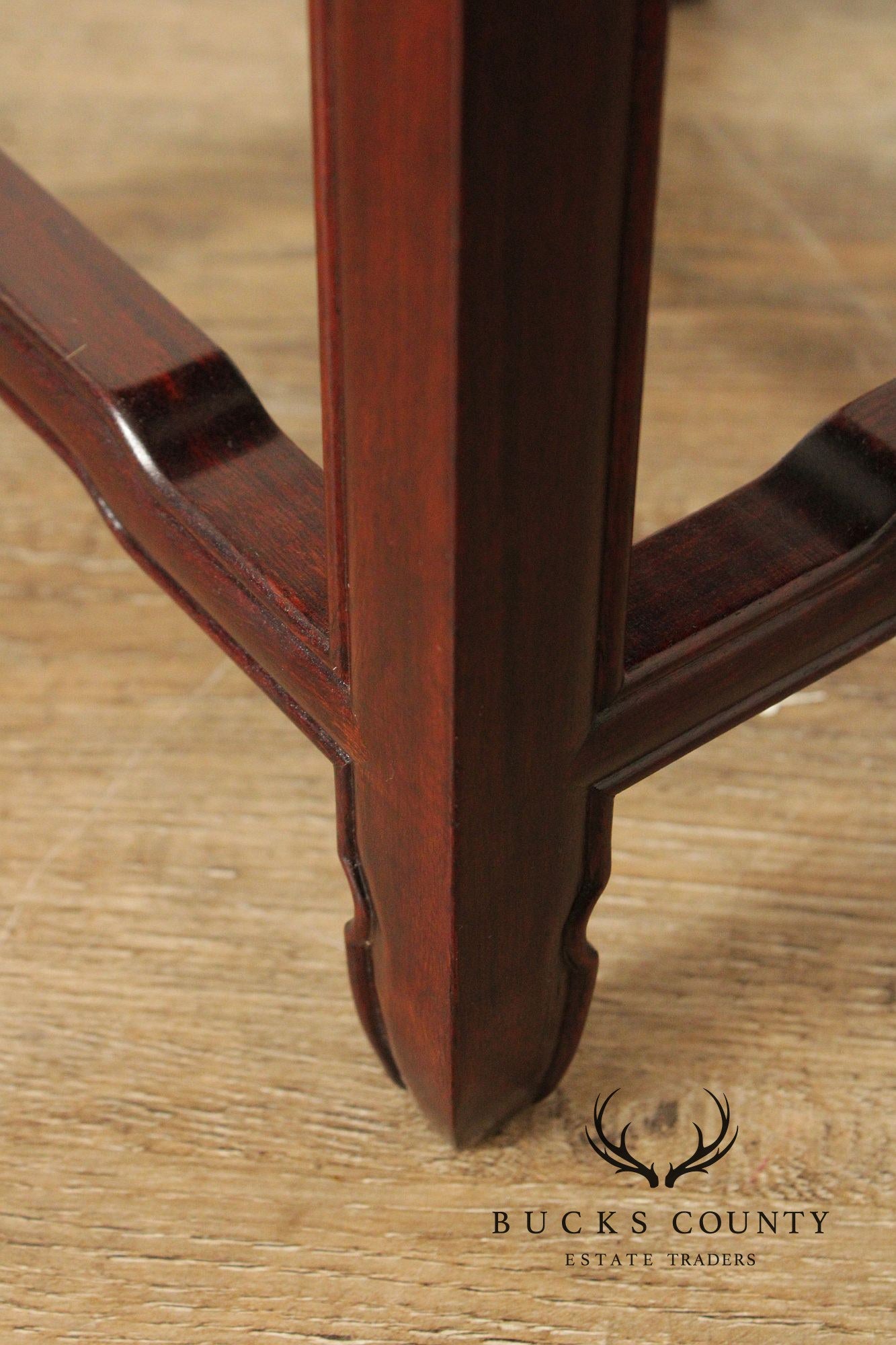 Chinese Vintage Set of Four Carved Rosewood Nesting Tables