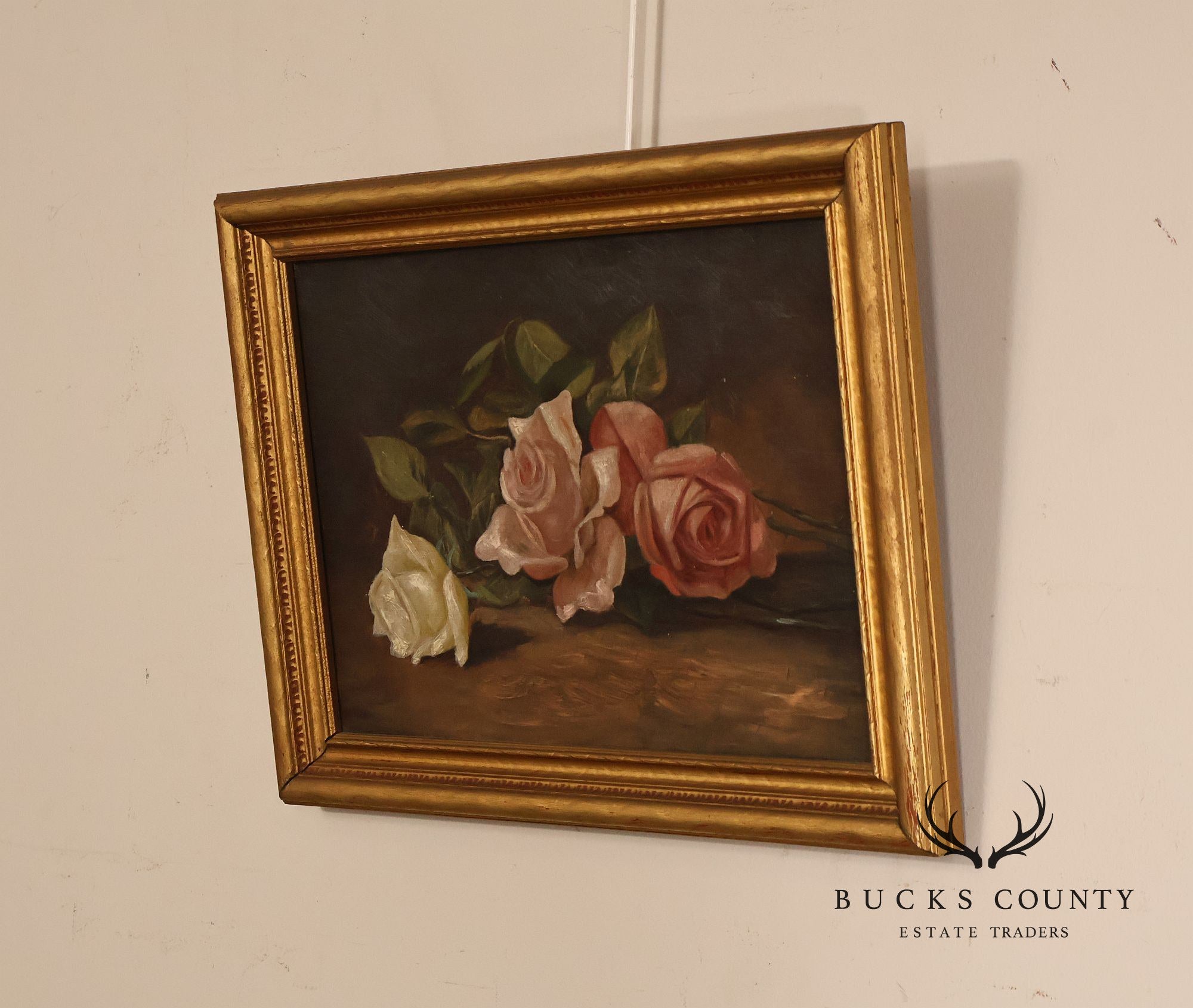 American School Floral Still-Life Painting
