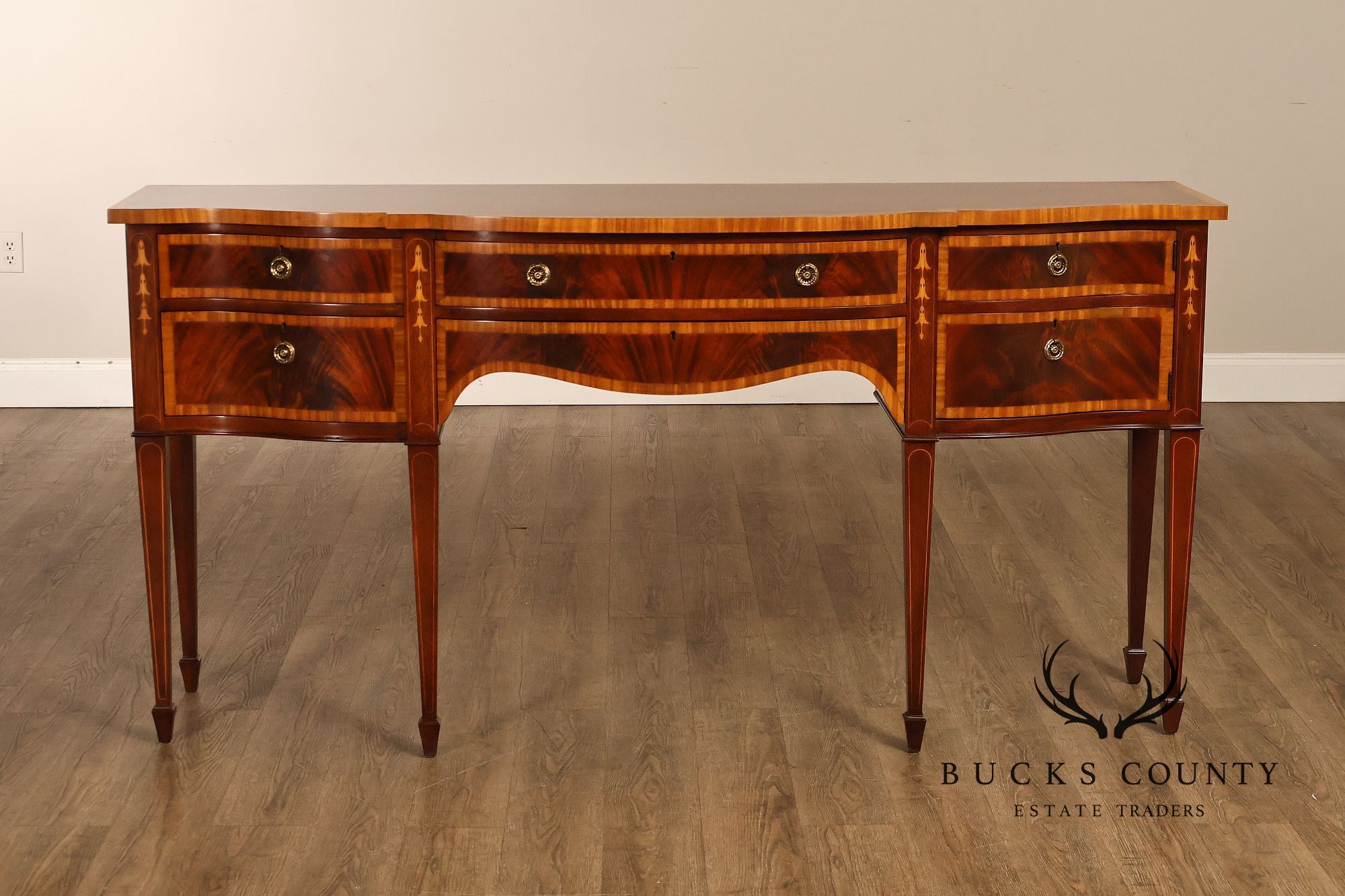 Karges Federal Style Inlaid Mahogany Sideboard