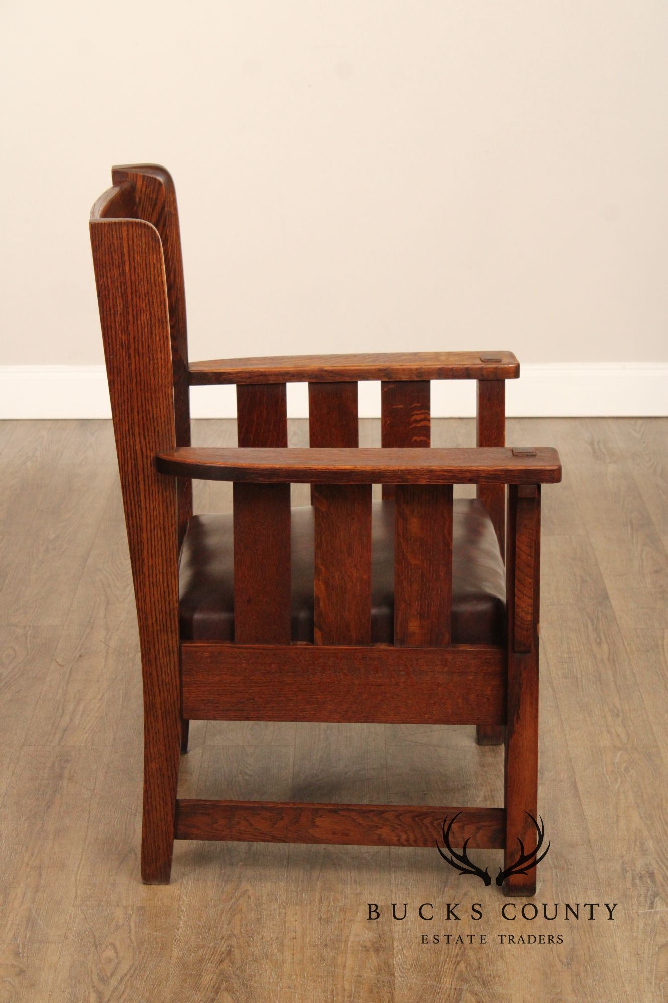 Antique Mission Oak Armchair