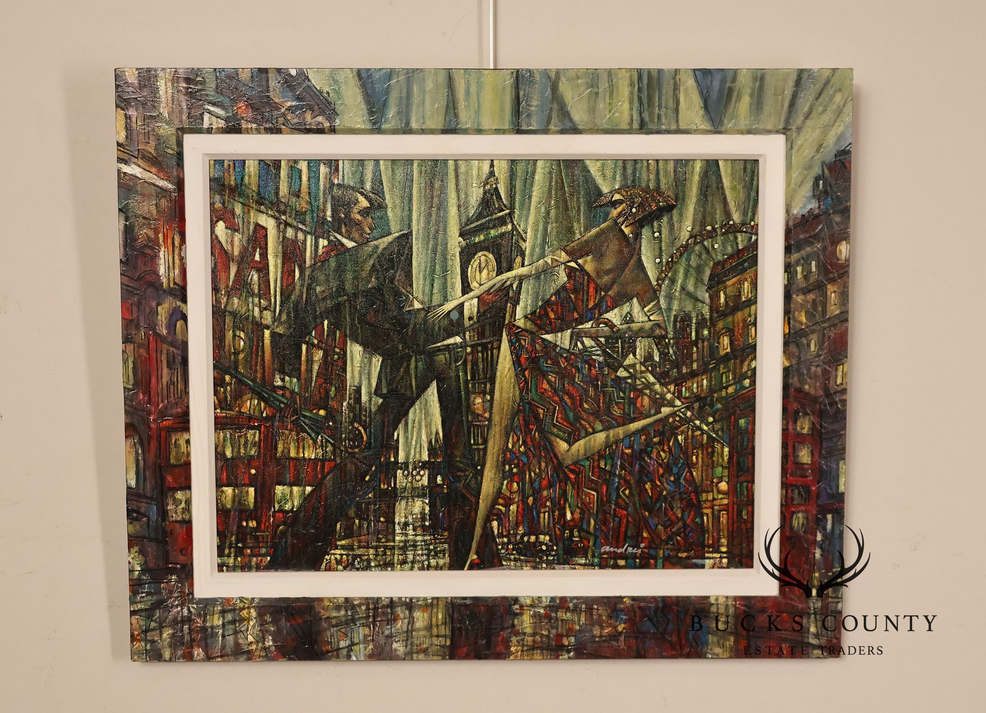 Andrei Protsouk Hand-Embellished Print, 'London Time'