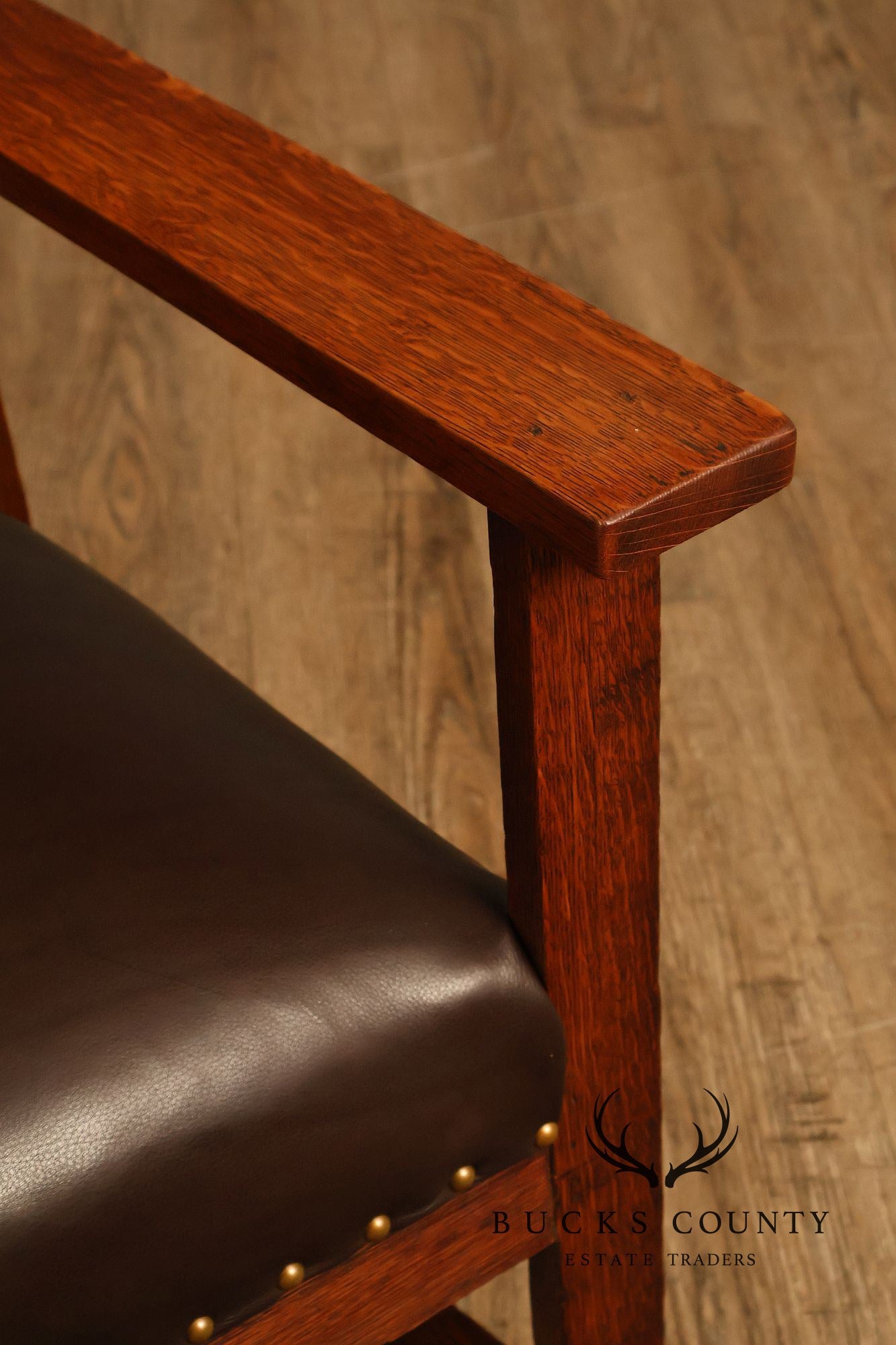 Antique Arts And Crafts Mission Oak Rocking Chair