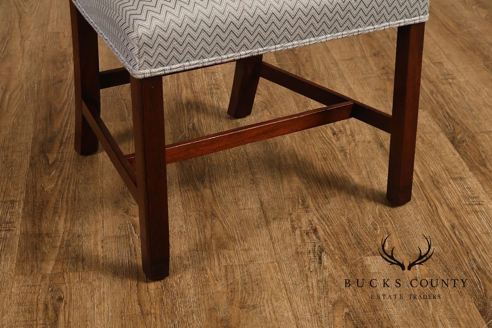 1940's Chippendale Style Set Of Eight Custom Mahogany Dining Chairs