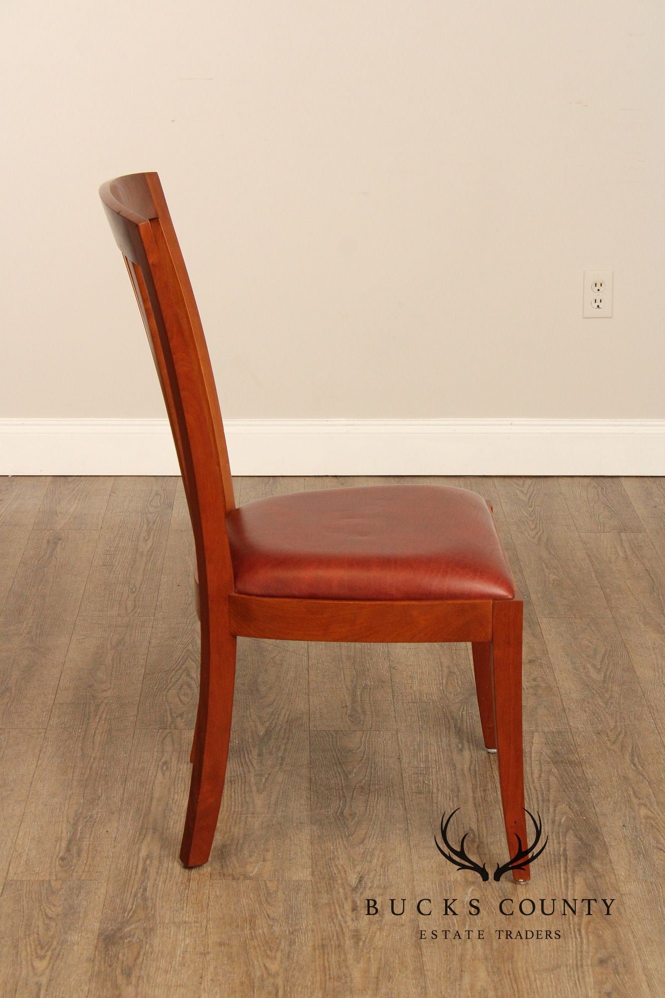 Stickley Metropolitan Collection Cherry and Leather Side Chair