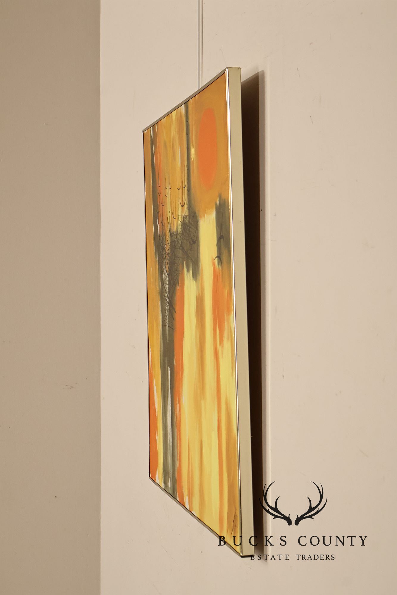 Etta Benjamin Cien Mid Century Modern Abstract Oil Painting