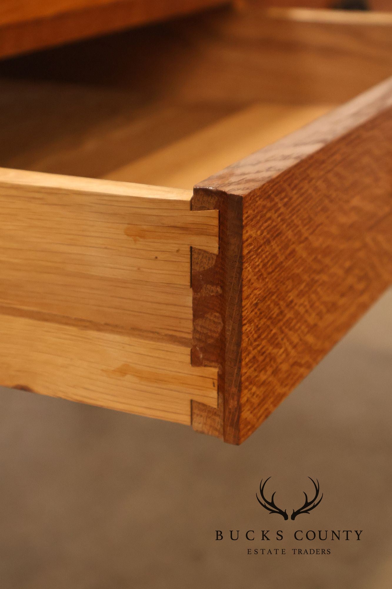 Stickley Mission Collection Oak Spindle Desk Library Table