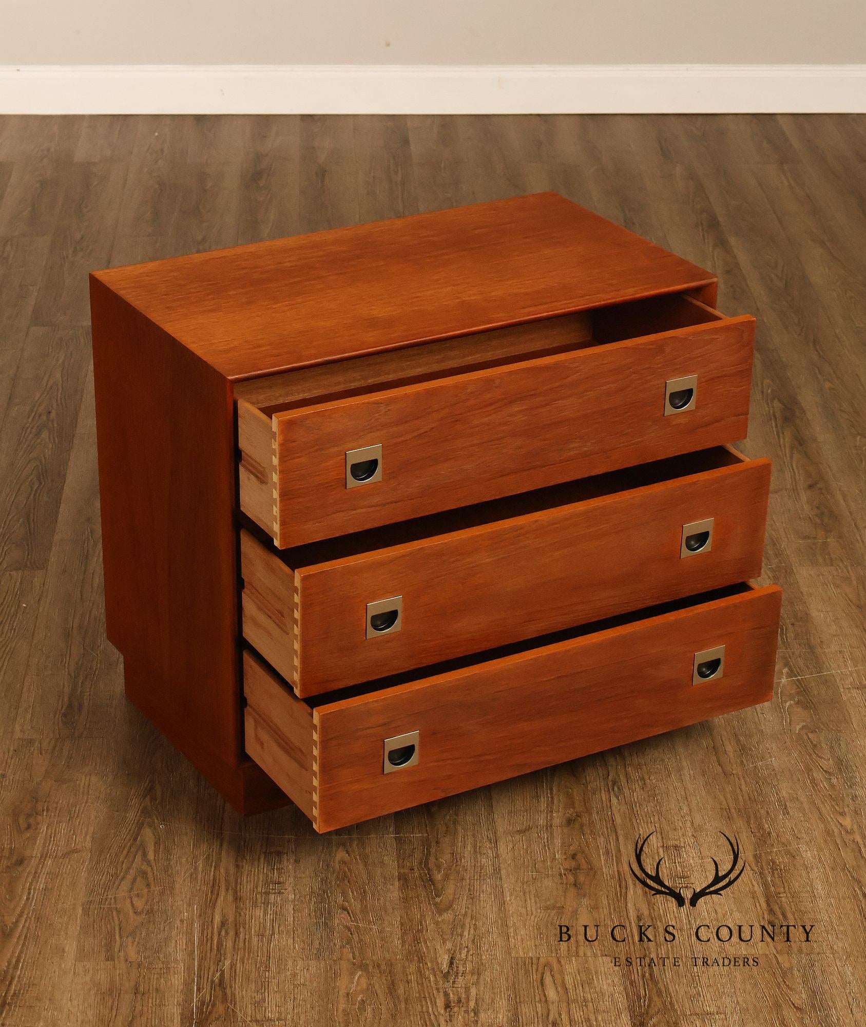 Mid Century Modern Teak Three Drawer Dresser
