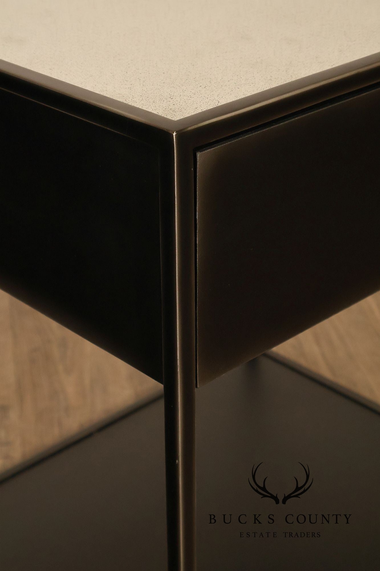Restoration Hardware Pair Of Gramercy Mirrored End Tables
