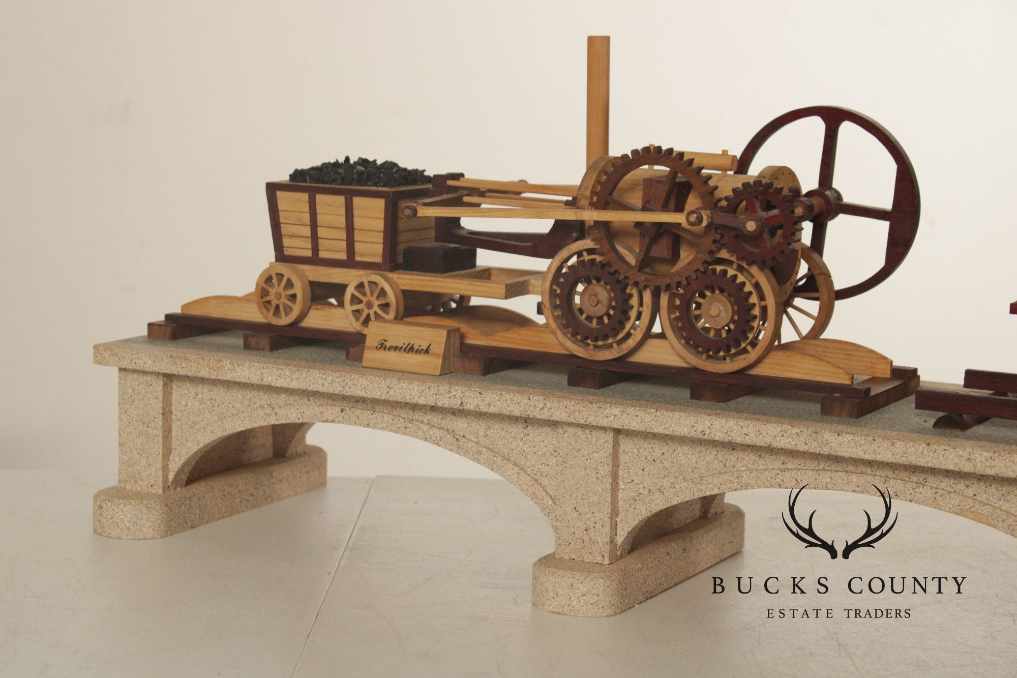 Philip Jacoby Carved Wood Model Train
