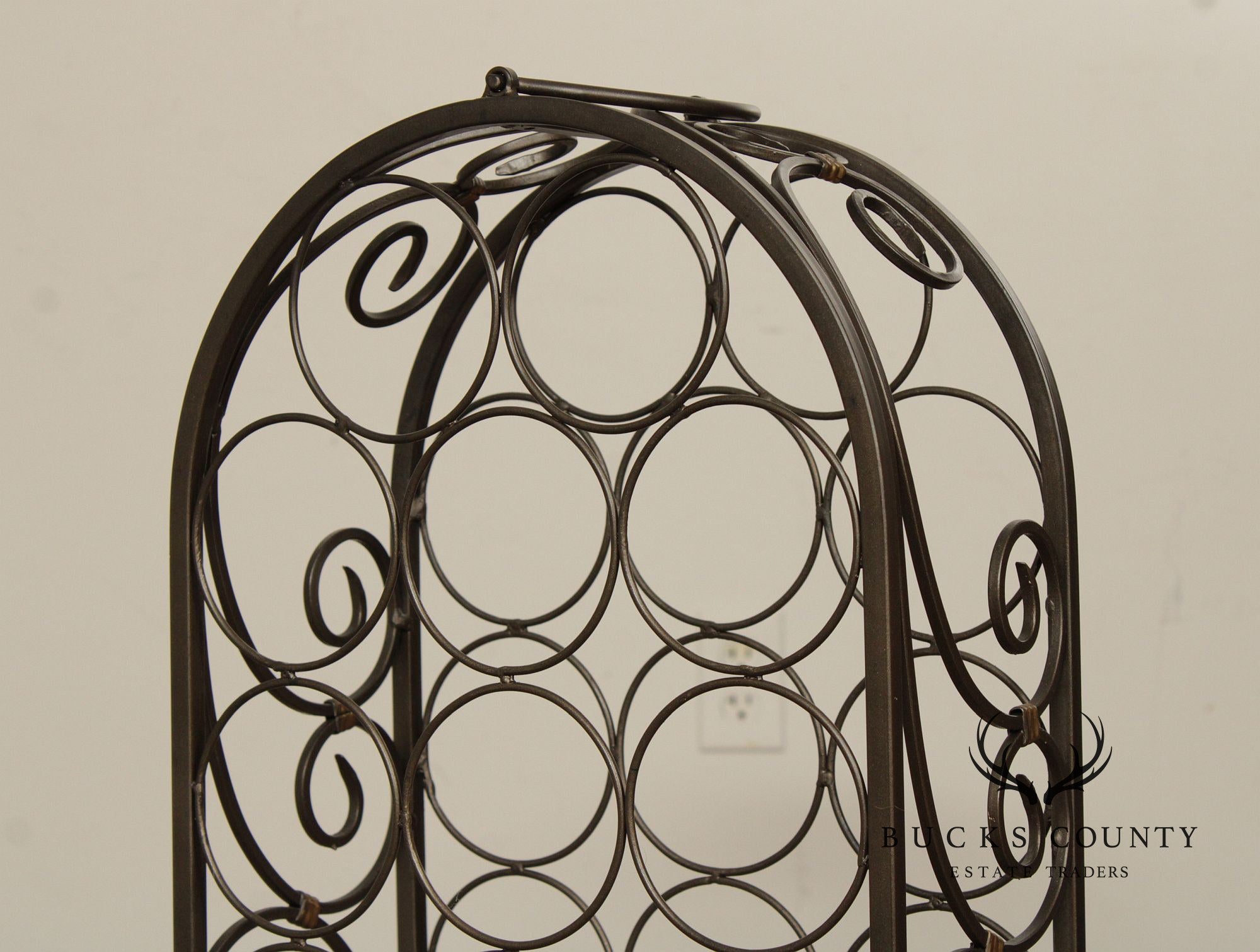 Arched 20-Bottle Iron Wine Rack