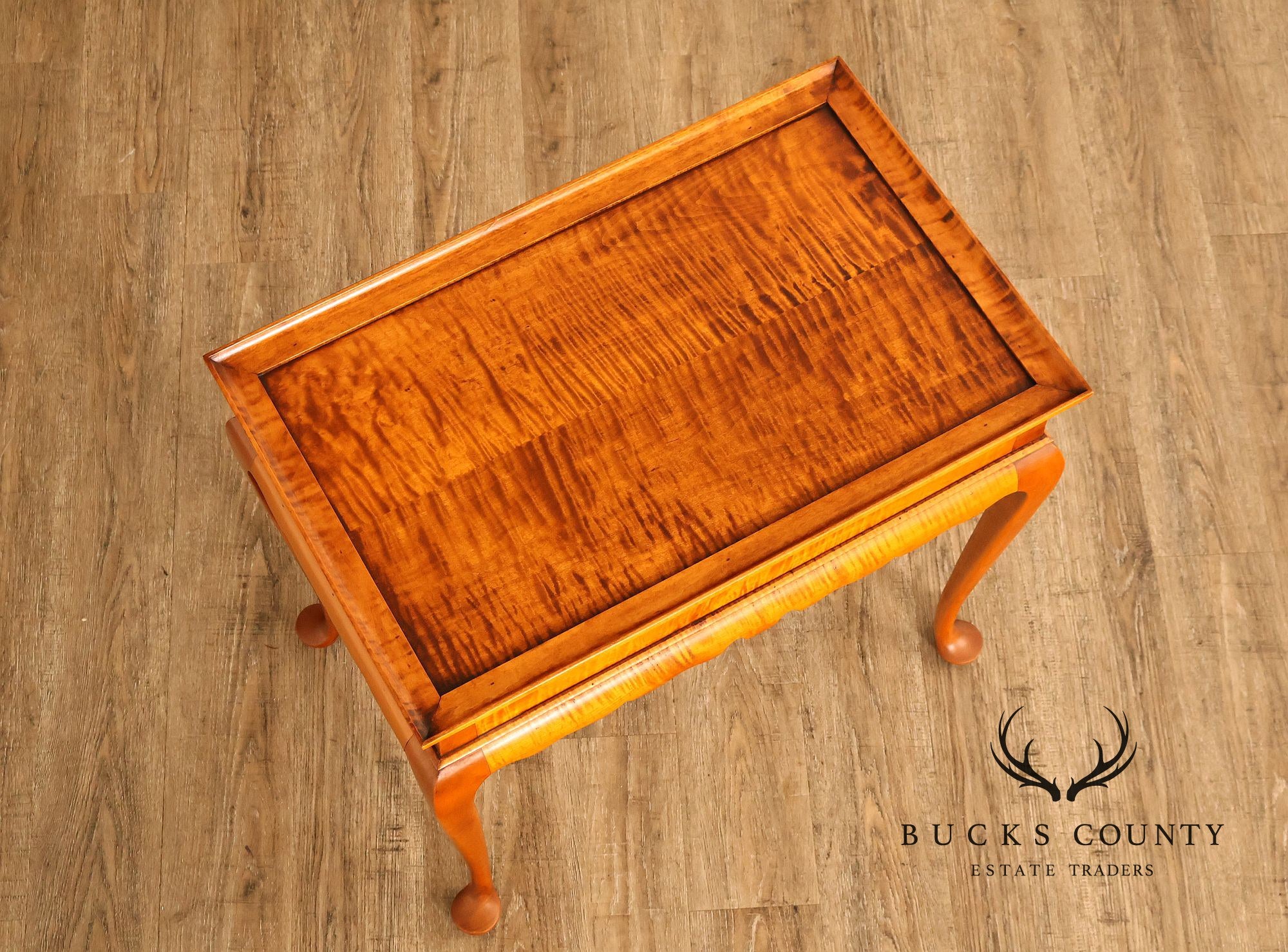 Eldred Wheeler Queen Anne Style Tiger Maple Tea Table