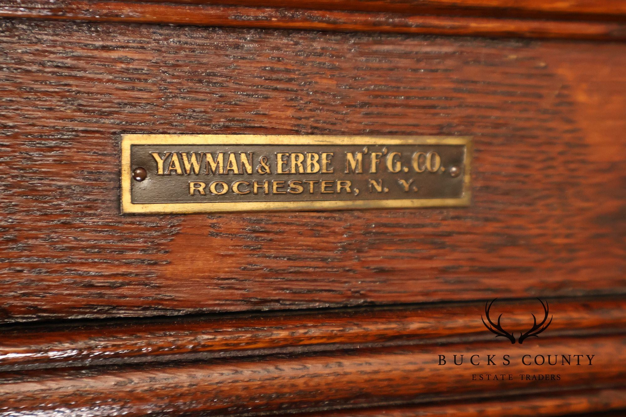Yawman & Erbe Antique Oak Multi-Drawer File Cabinet