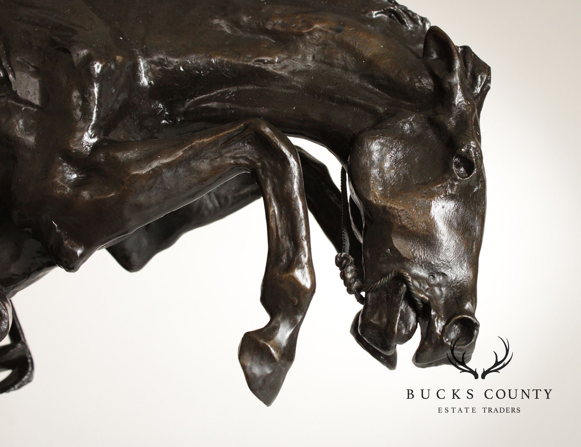 Frederic Remington Bronze Sculpture, 'Bronco Buster'