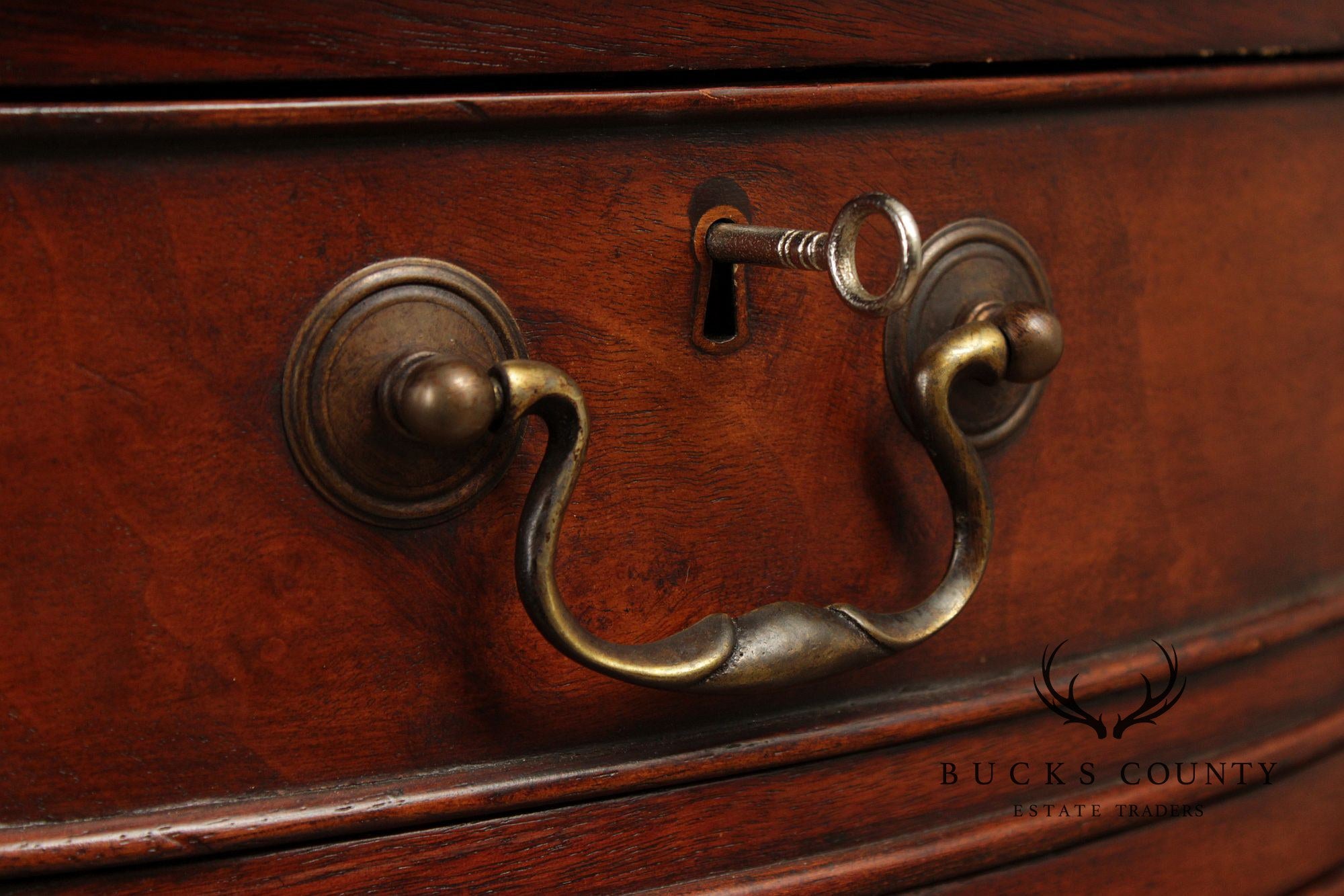 Regency Style Leather Top Walnut Kidney Executive Desk