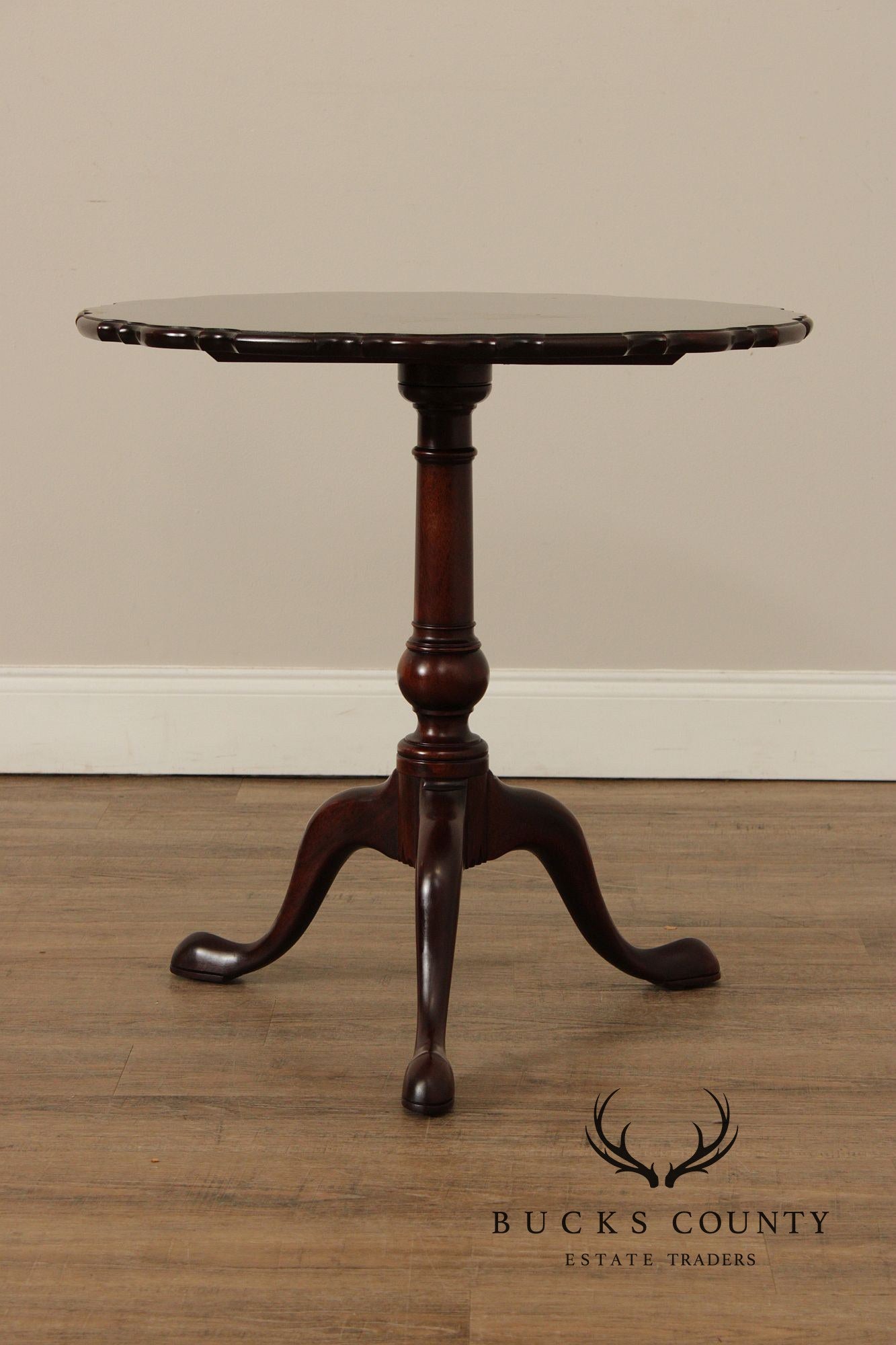 Stickley Federal Style Mahogany Pie Crust Tea Table