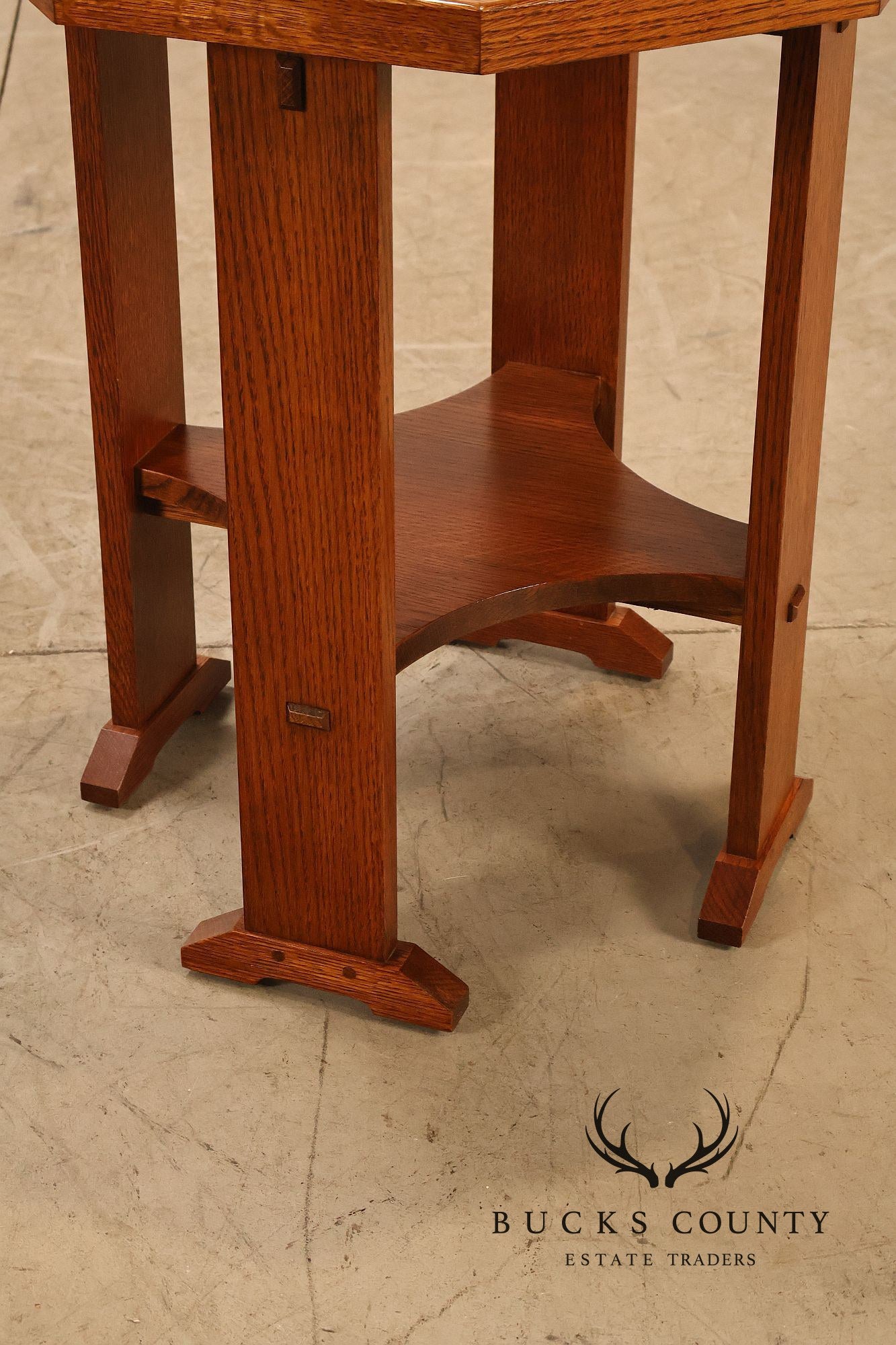 Stickley Mission Collection Oak Octagonal Table