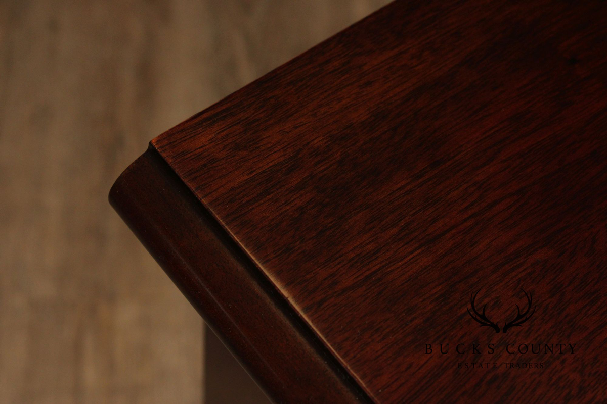 Stickley Chippendale Style Pair of Mahogany Nightstands