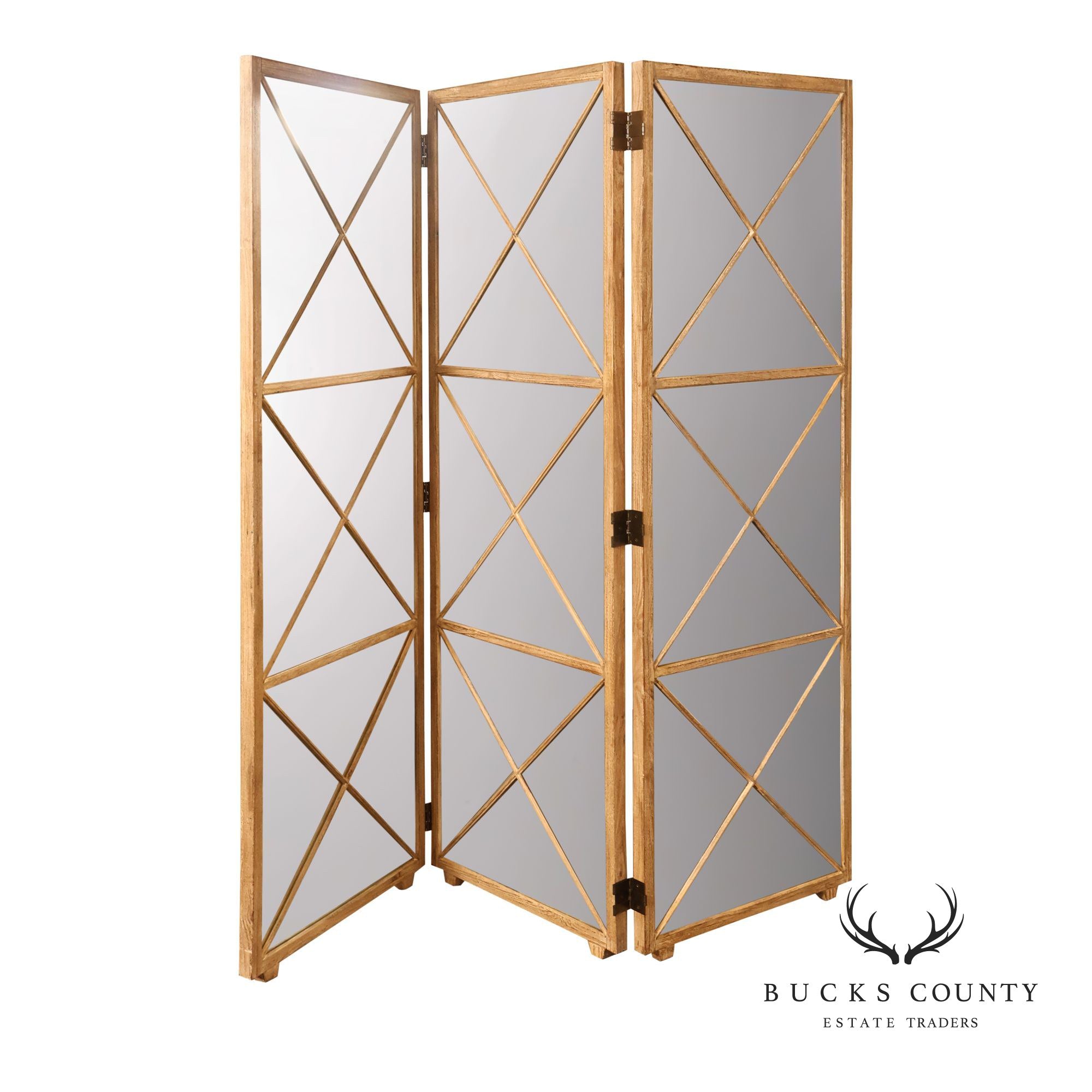 Restoration Hardware Three-Panel Mirrored Room Divider