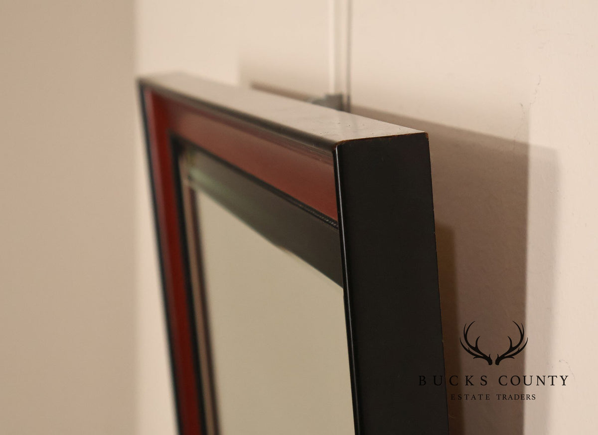 Traditional Mahogany Finish Beveled Wall Mirror