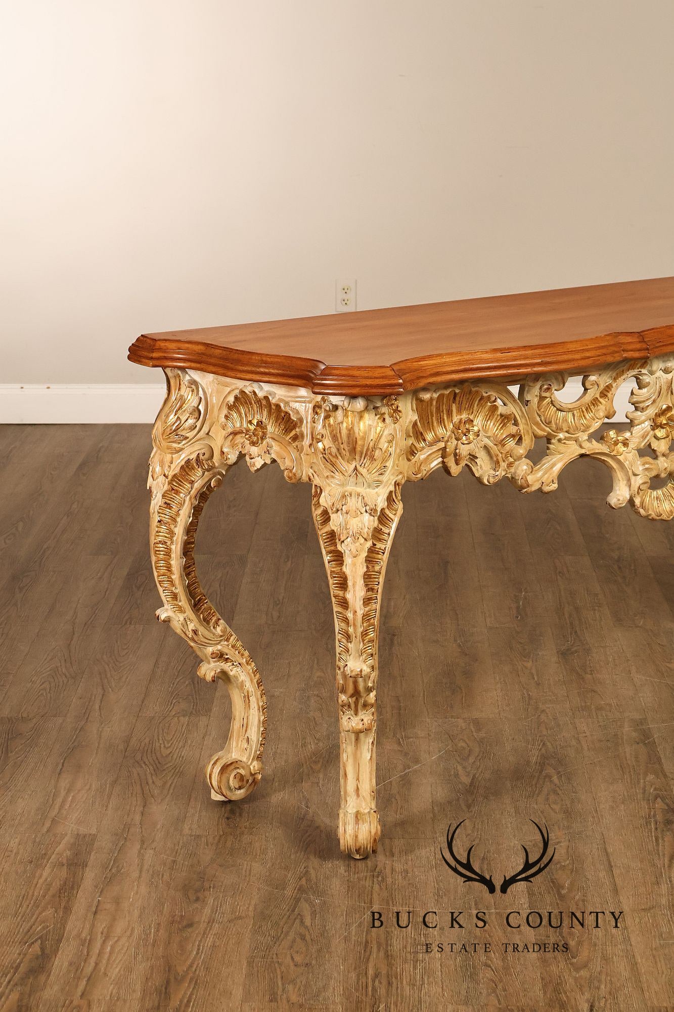Louis XV Style Rococo Carved Console Table