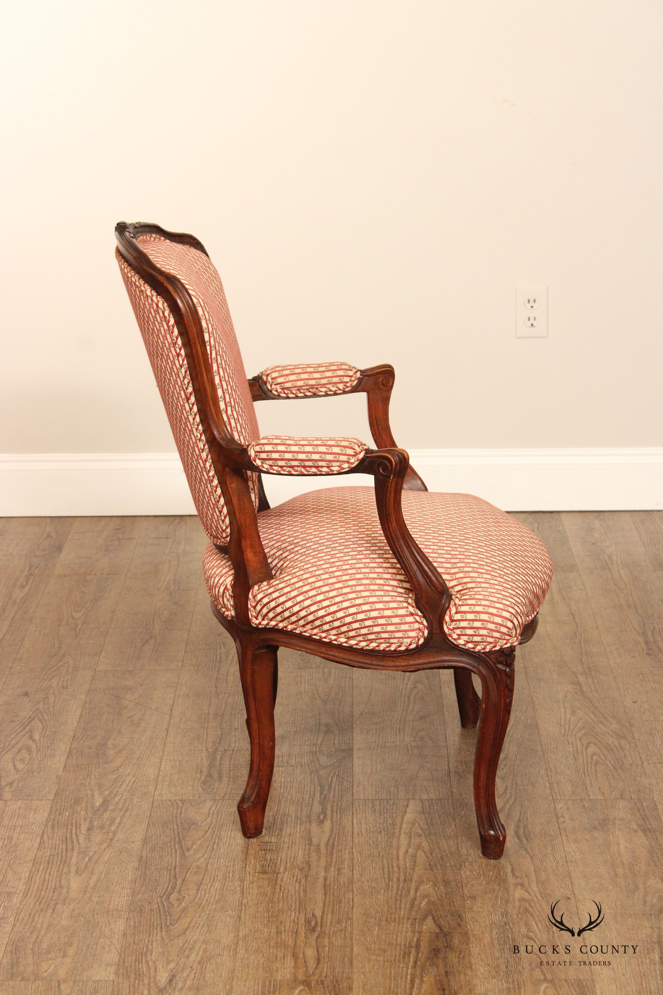 Antique French Louis XV Style Pair of Fauteuil Armchairs