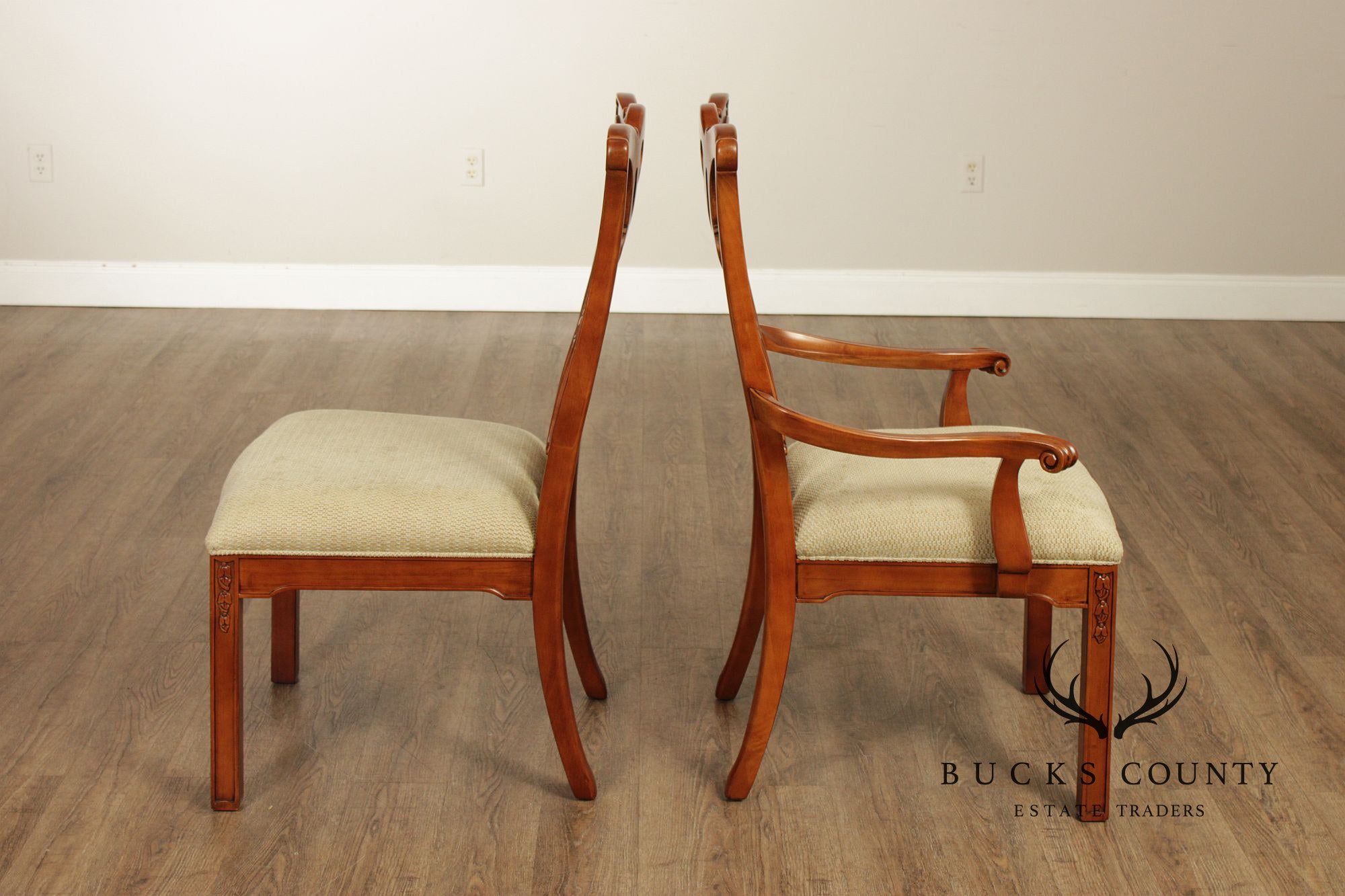 Harden Chippendale Style Set of Six Cherry Dining Chairs