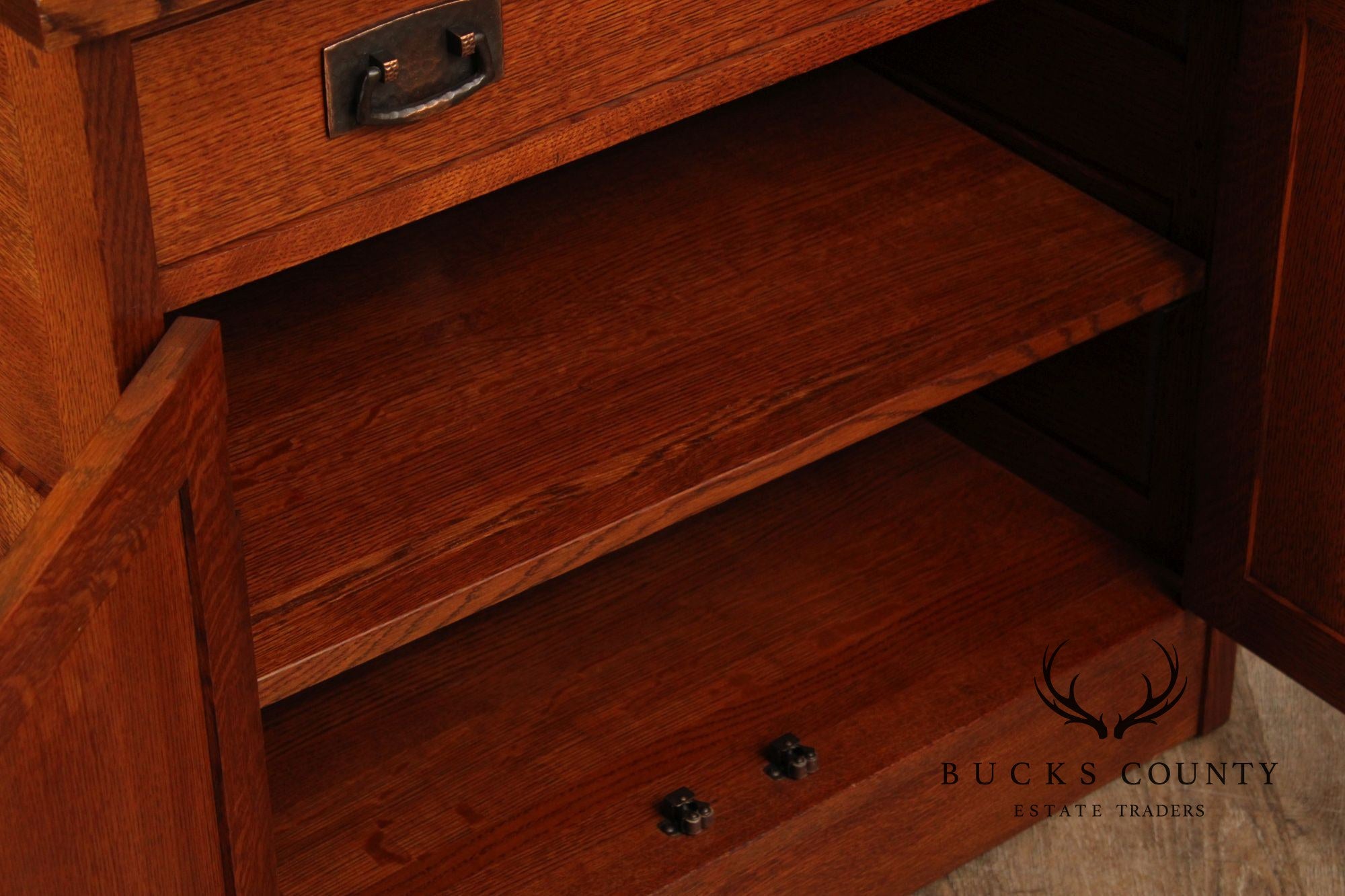 Stickley Mission Collection Oak Long File Desk Credenza