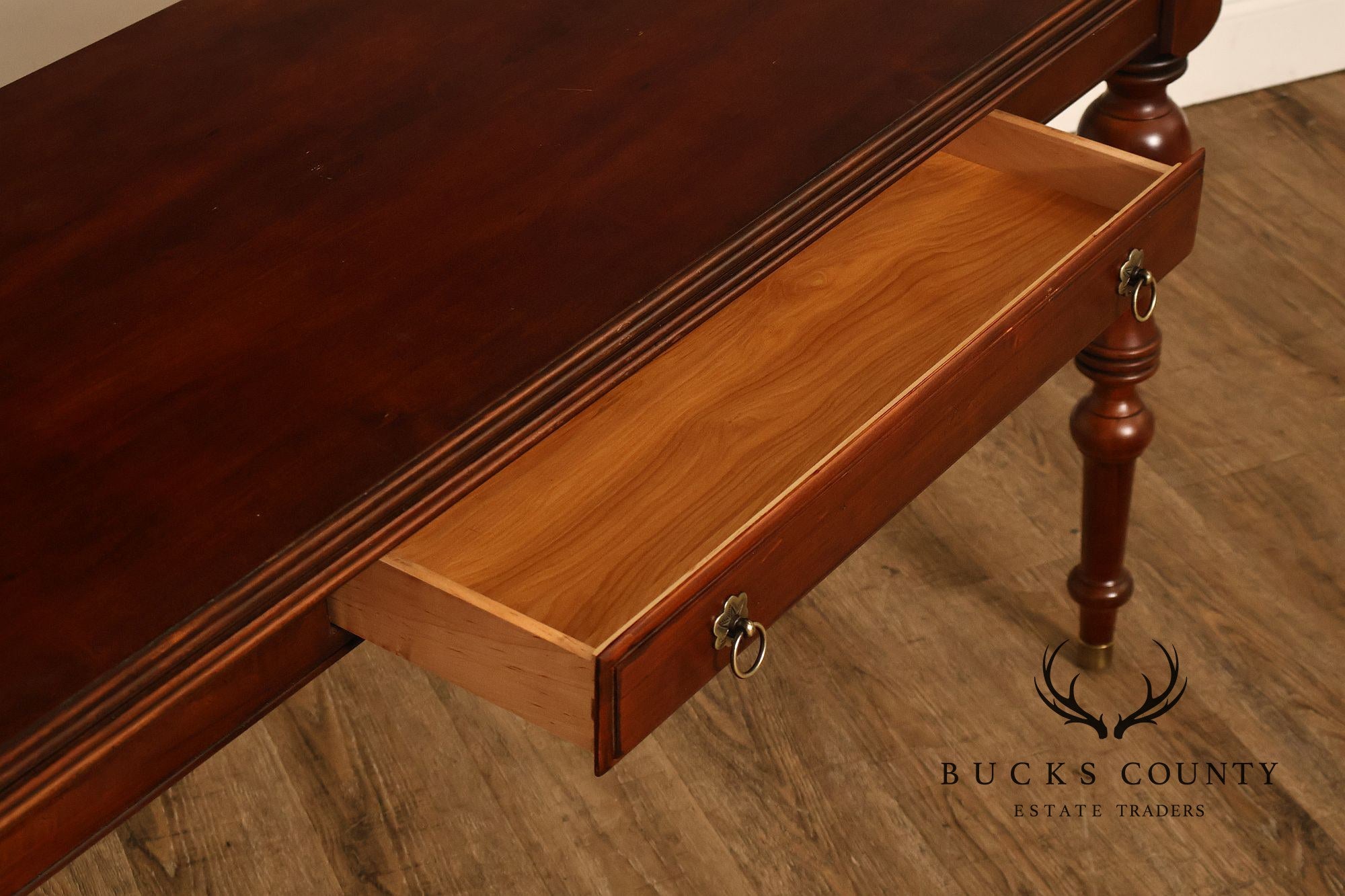 Ethan Allen British Classics Cherry Flip Top Console Dining Table