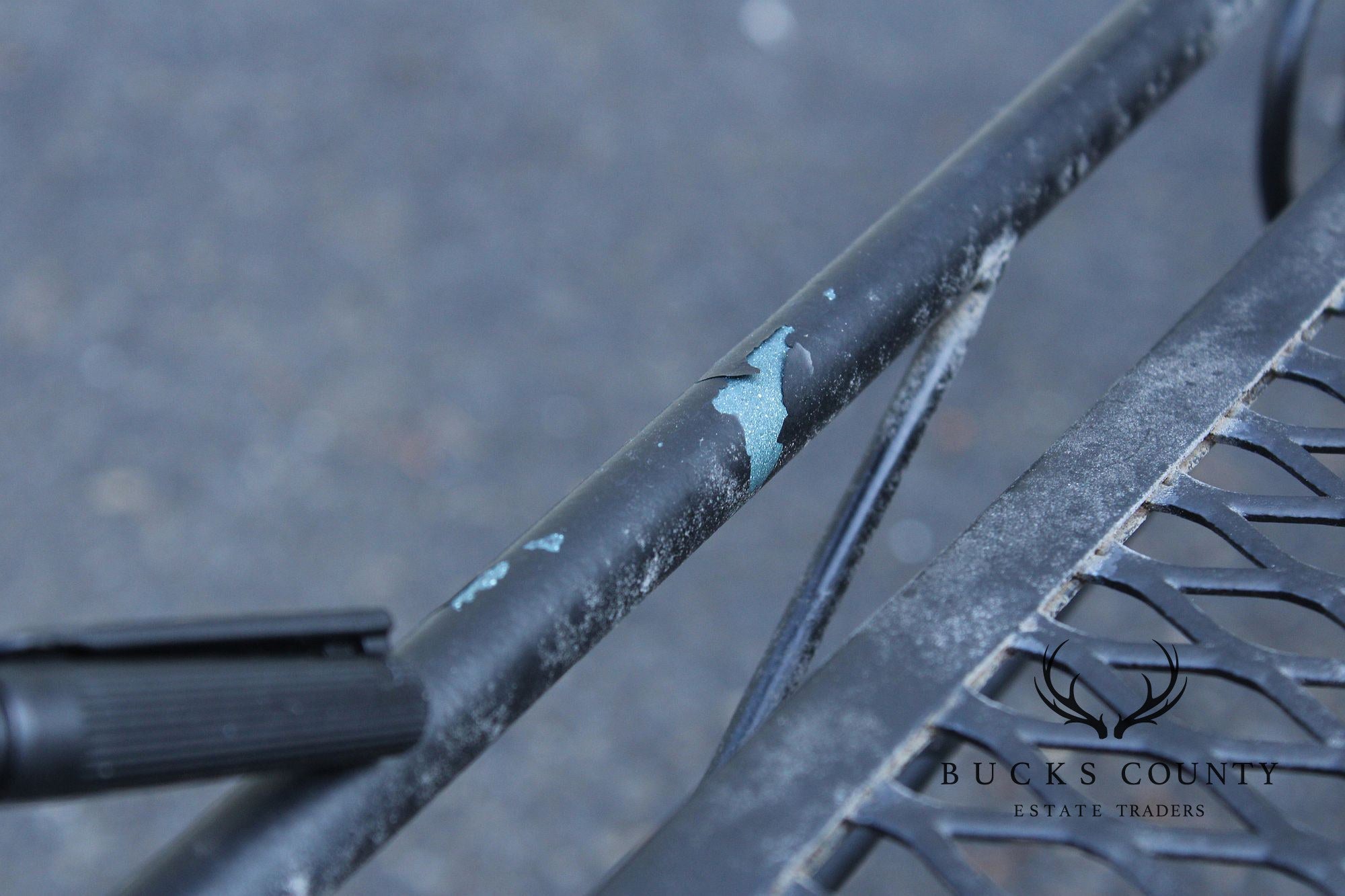 Vintage Wrought Iron Outdoor Patio Chaise Lounge