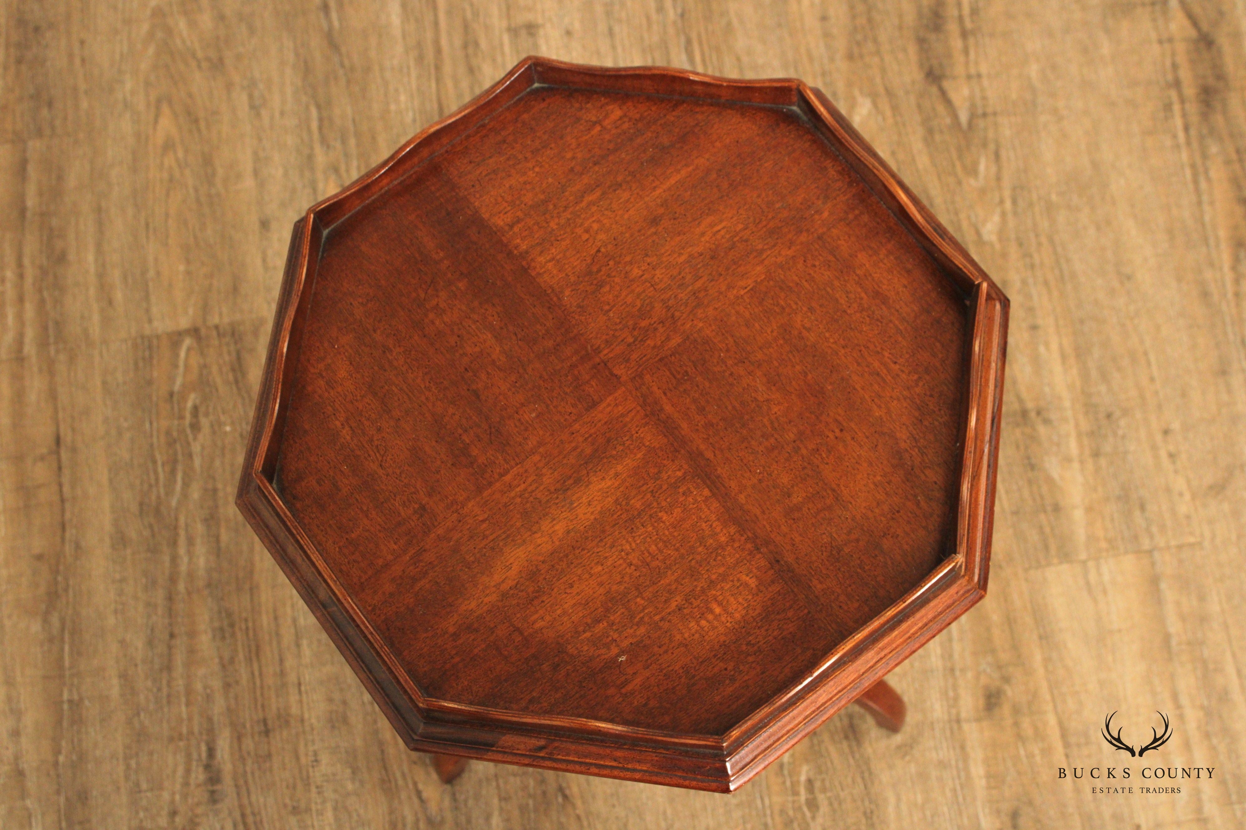 Colonial Revival Mahogany Octagonal Candlestand