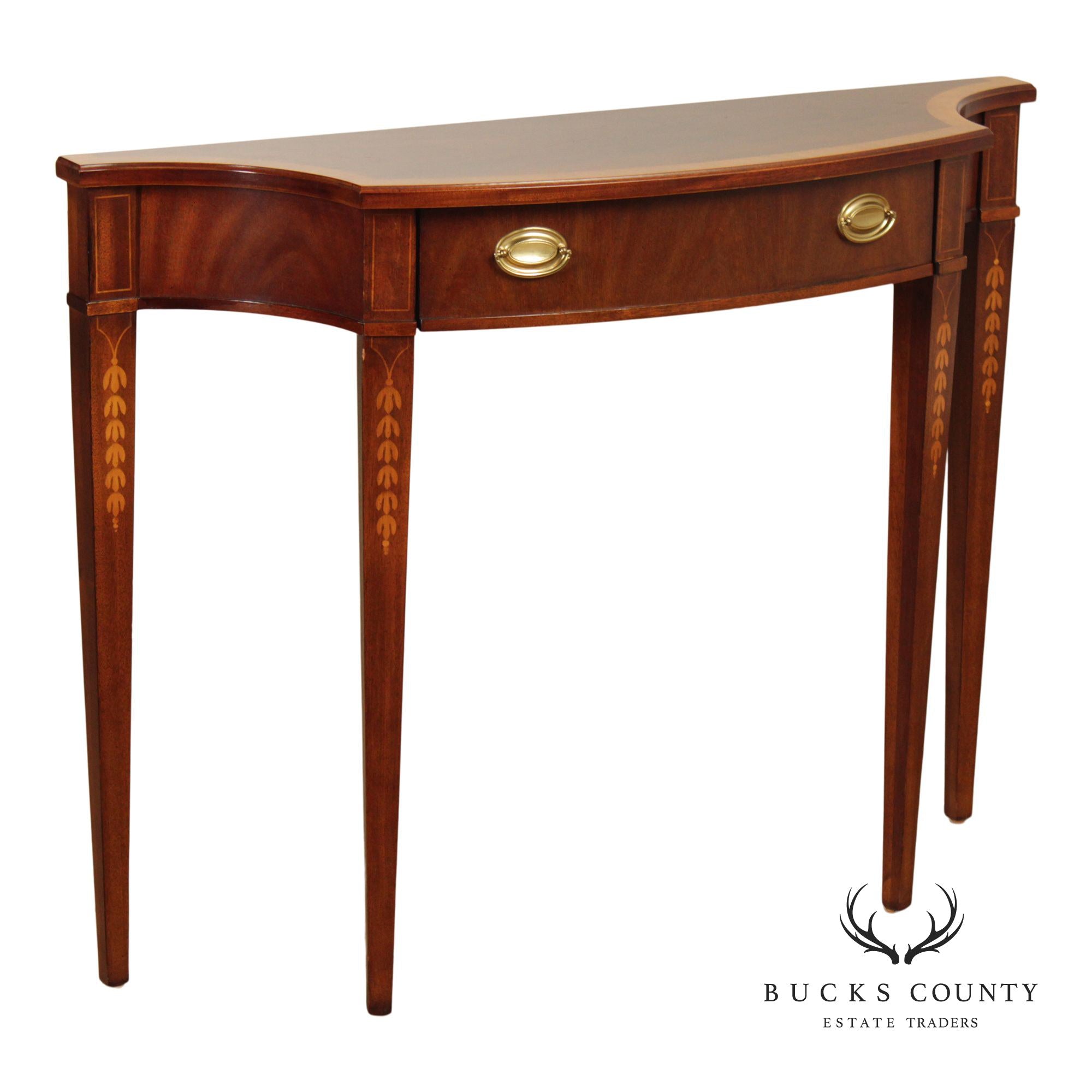 Thomasville The Mahogany Collection Hepplewhite Style Inlaid Console Table