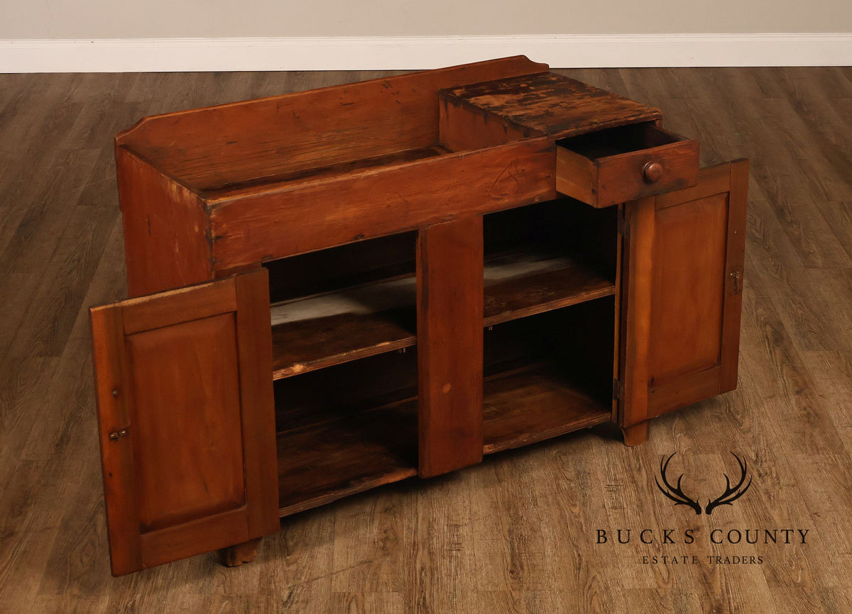 Antique Farmhouse Pine Dry Sink