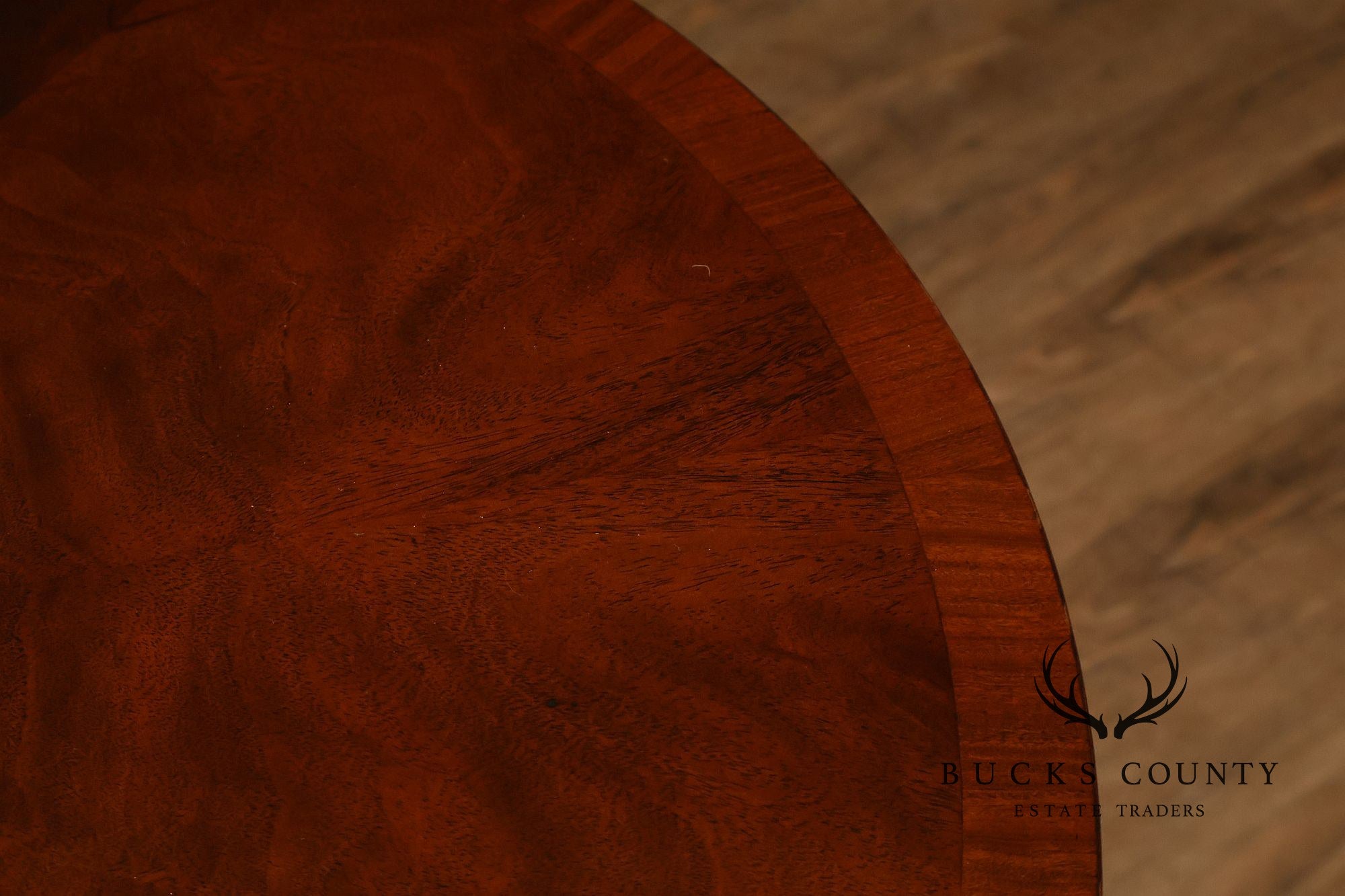 Hickory Chair Federal Style Round Inlaid Mahogany Drum Table