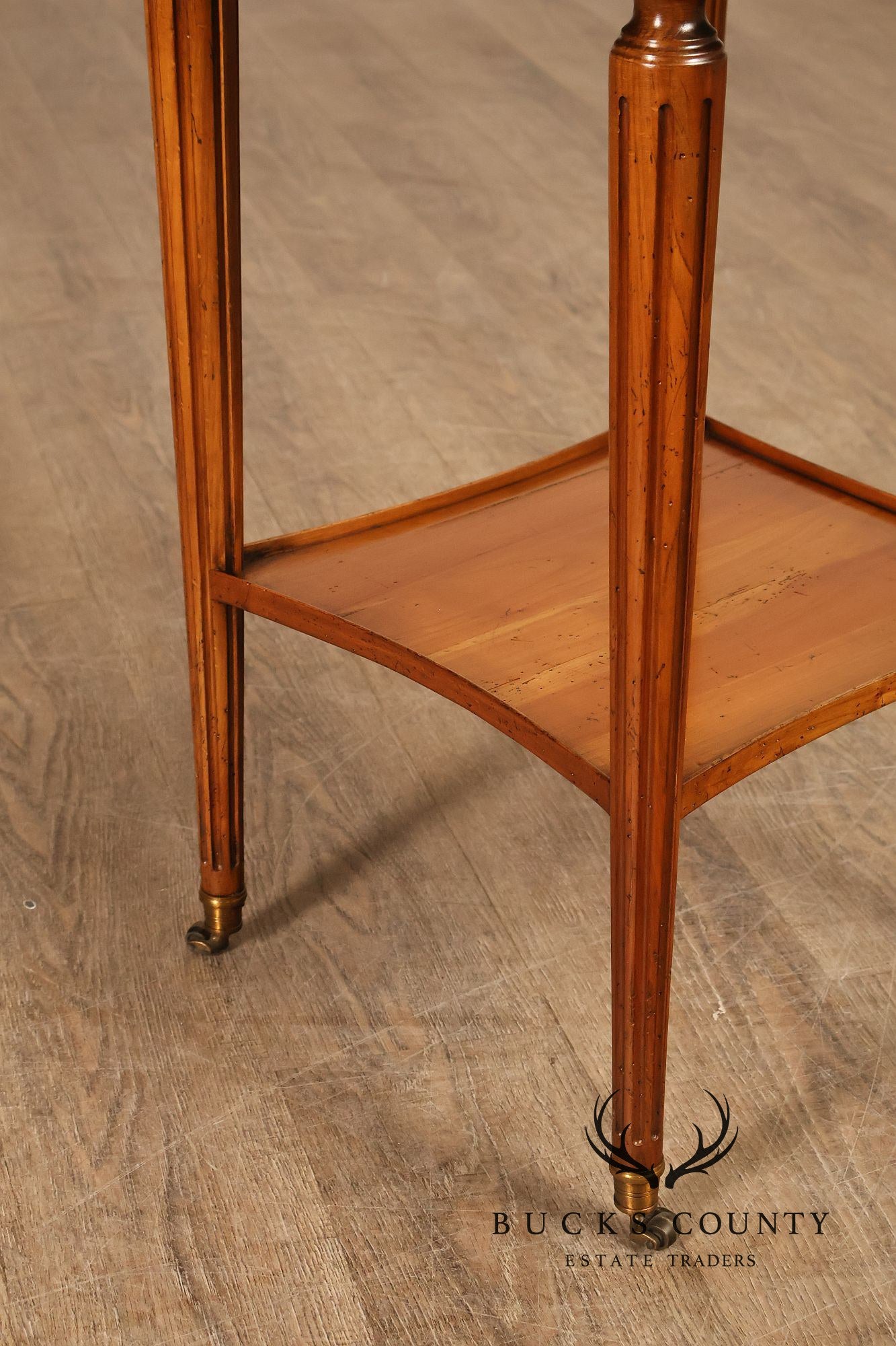 De Bournay French Louis XVI Style Round Marble Top End Table