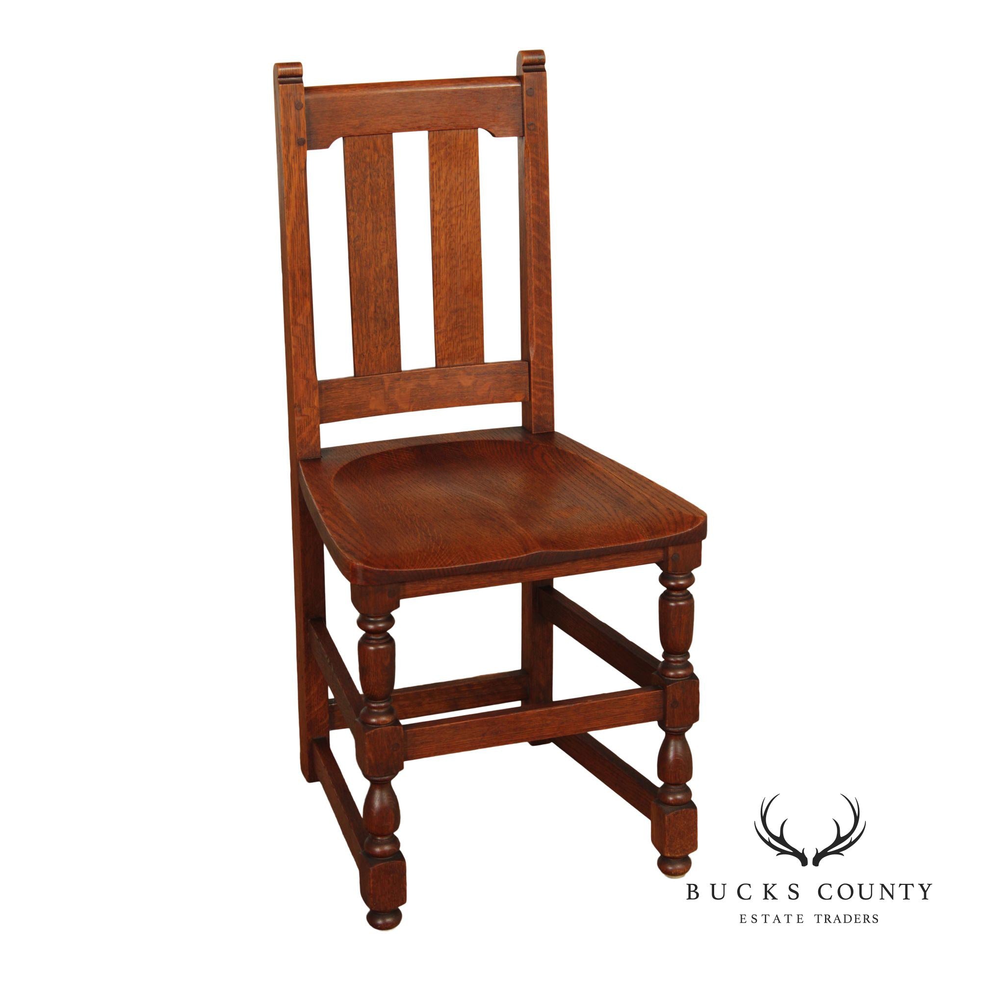 Charles Limbert Antique Mission Oak Desk Chair