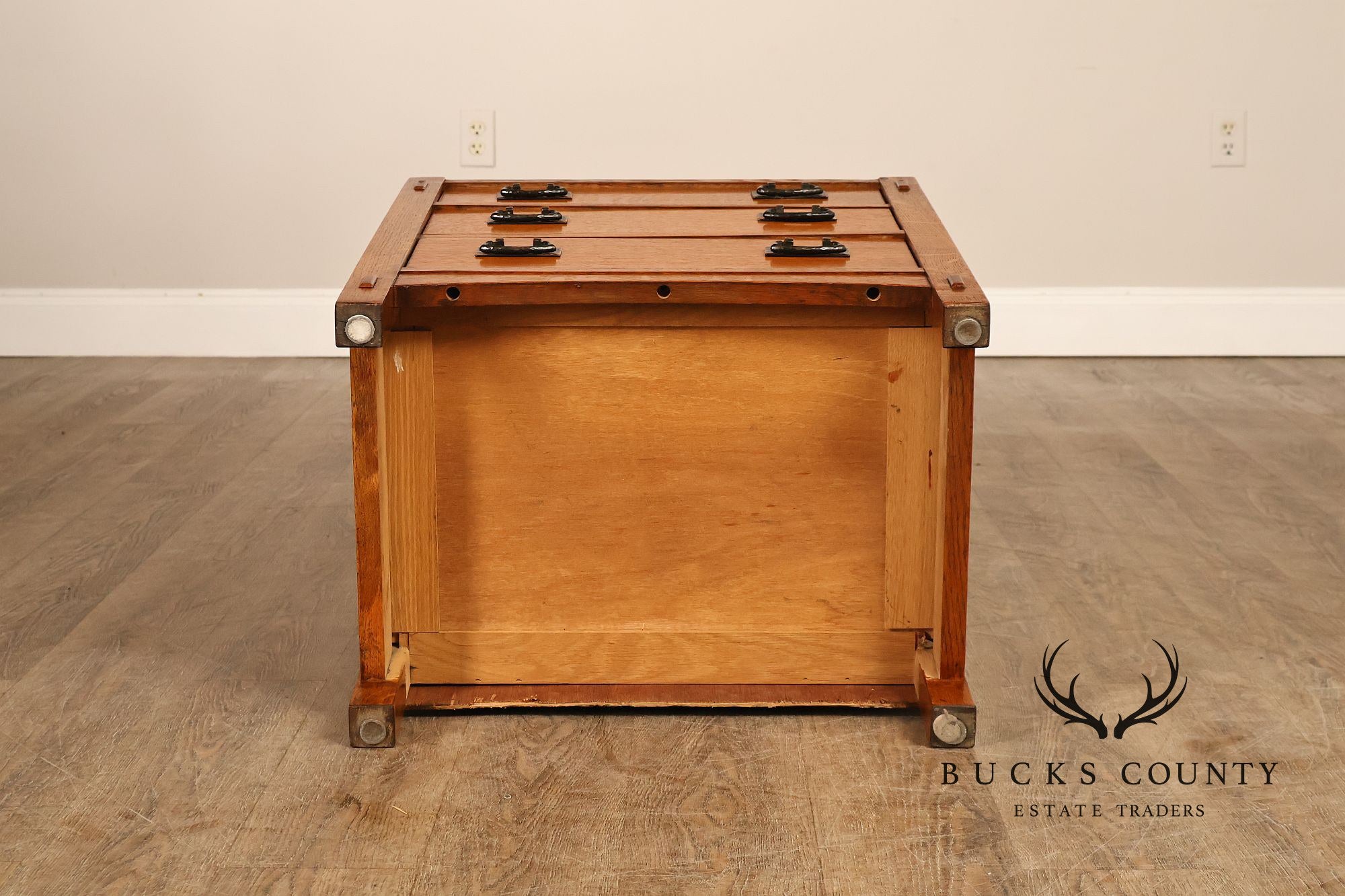 Stickley Mission Collection Pair of Oak Three-Drawer Nightstands