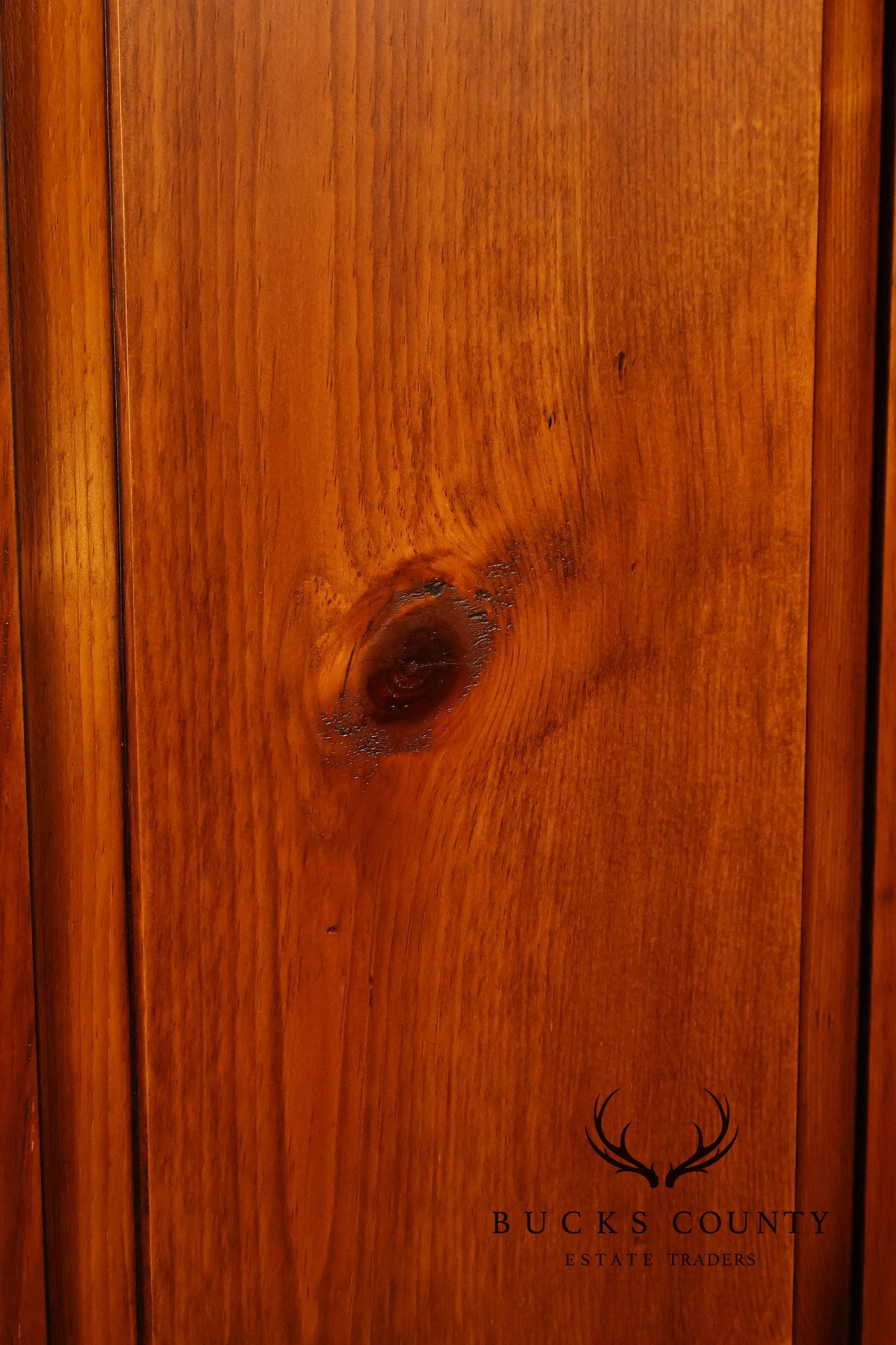 Vintage Rustic Pine Armoire Cabinet