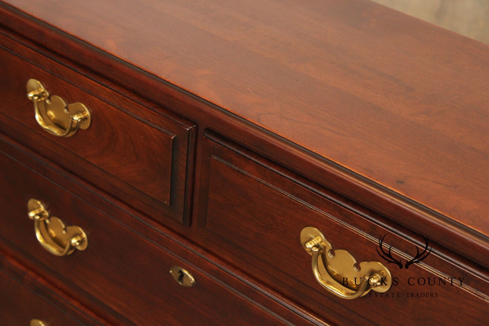 Statton Chippendale Style Cherry Chest of Drawers